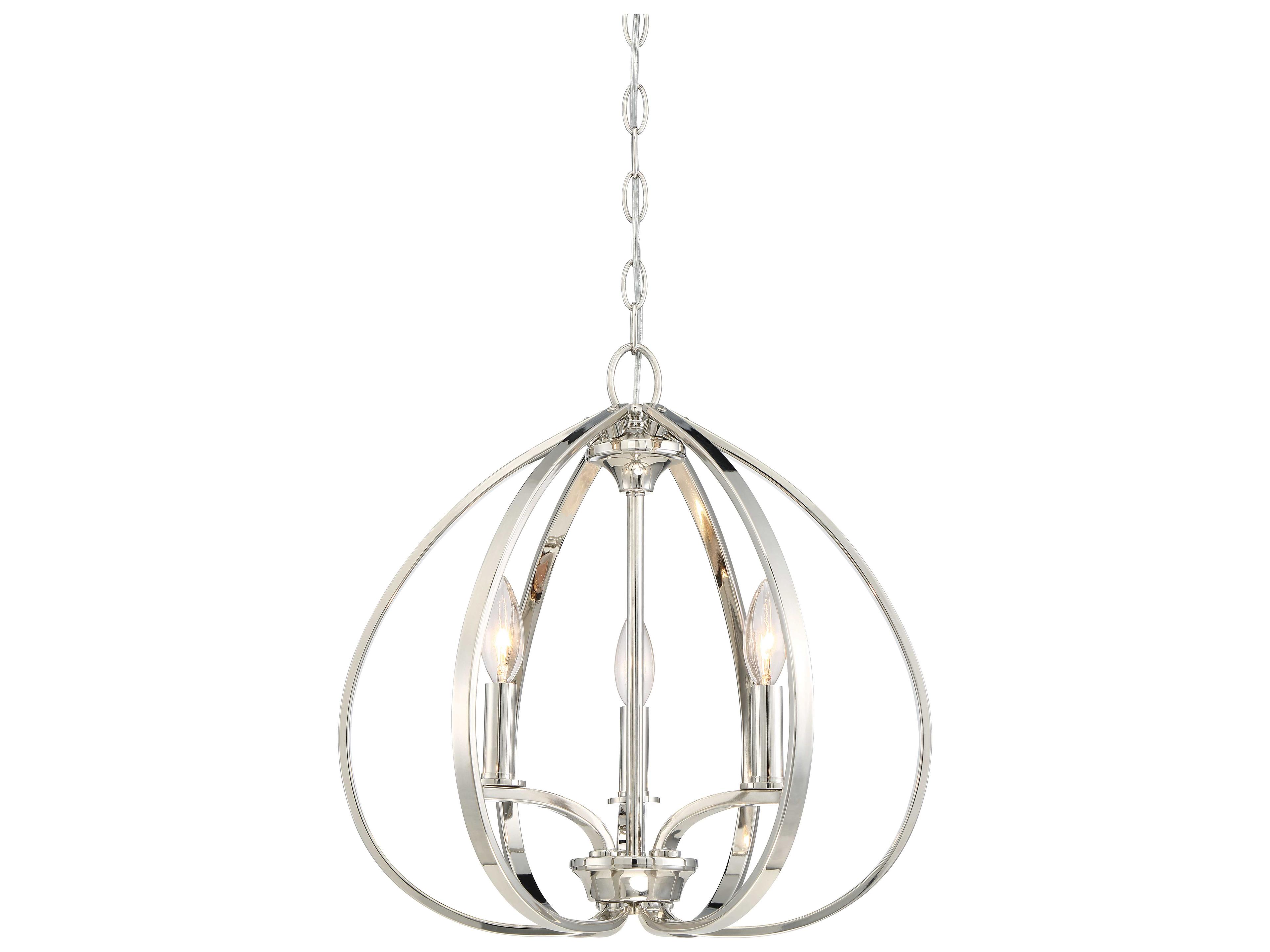 Minka Lavery Tilbury 3-Light Polished Nickel Candelabra Chandelier