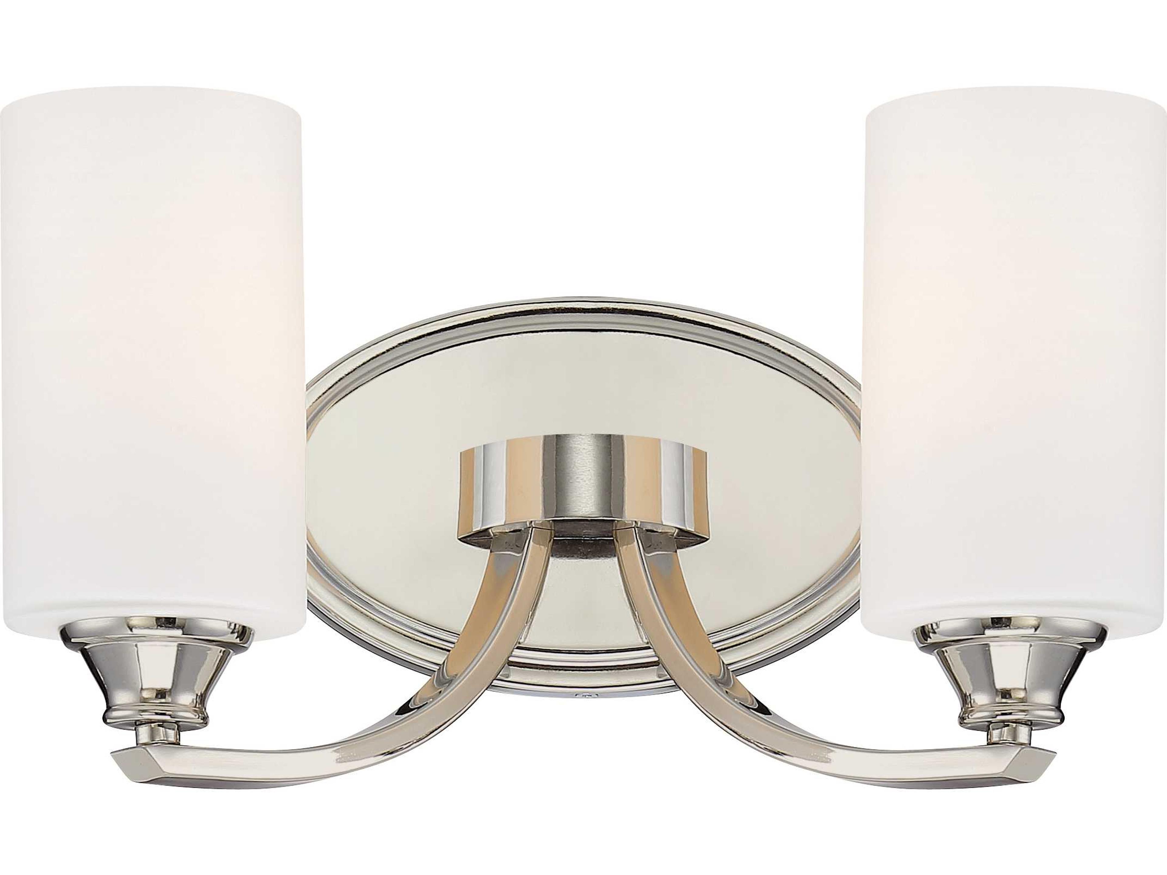 Minka Lavery Tilbury Polished Nickel Glass Vanity Light