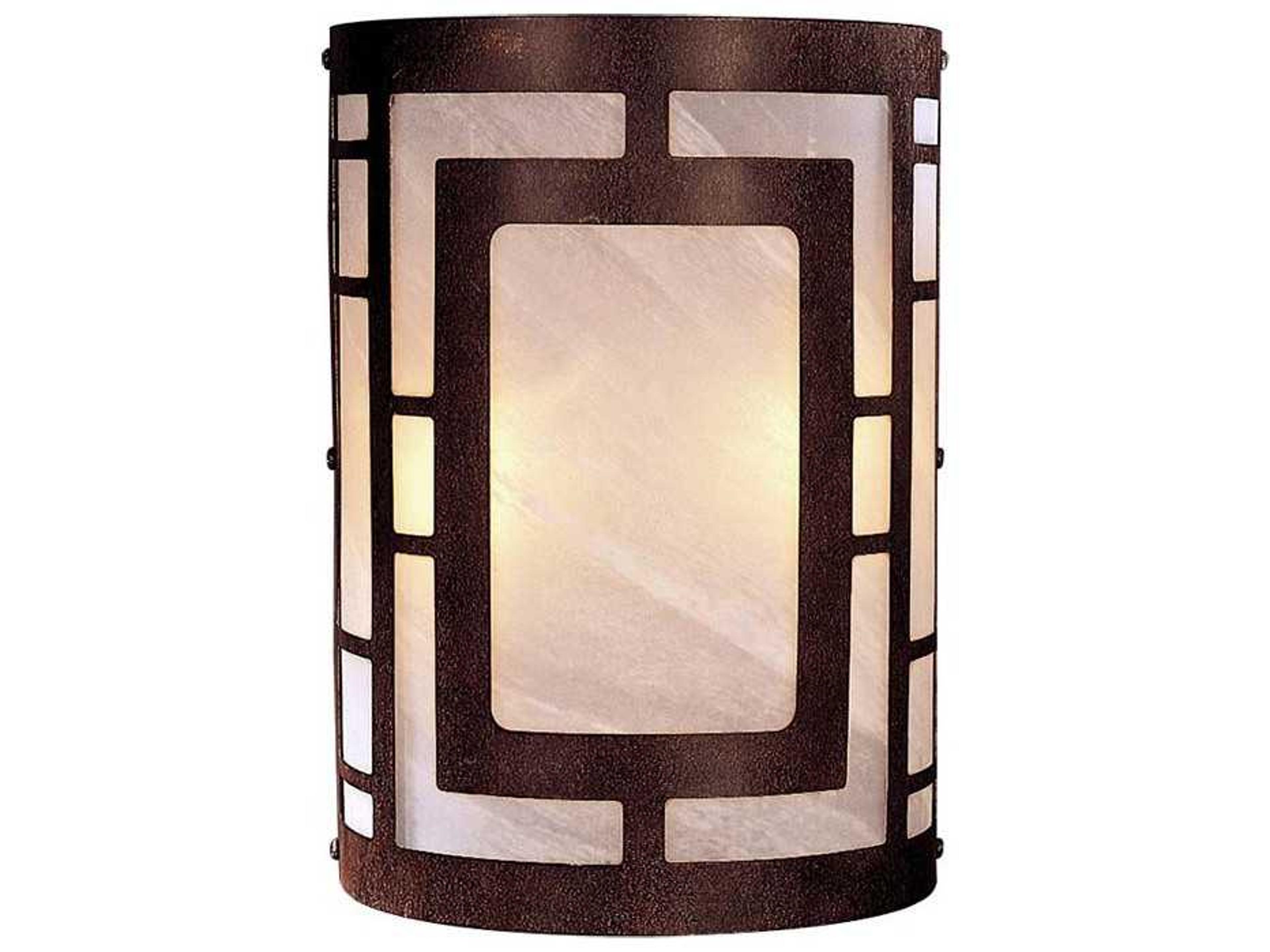 Minka Lavery Nutmeg White Glass Wall Sconce