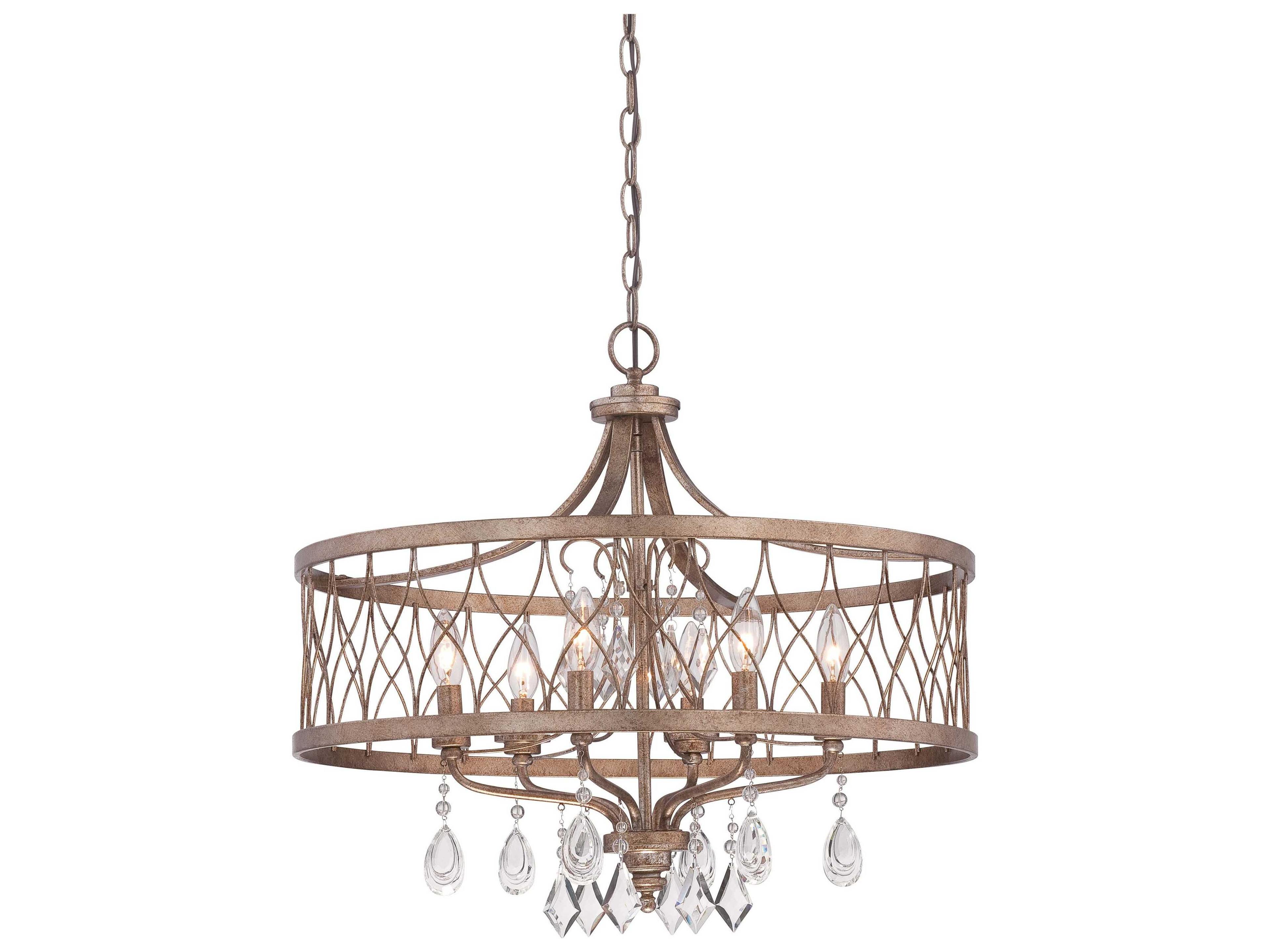 Minka Lavery West Liberty 6-Light Olympus Gold Crystal Candelabra Chandelier