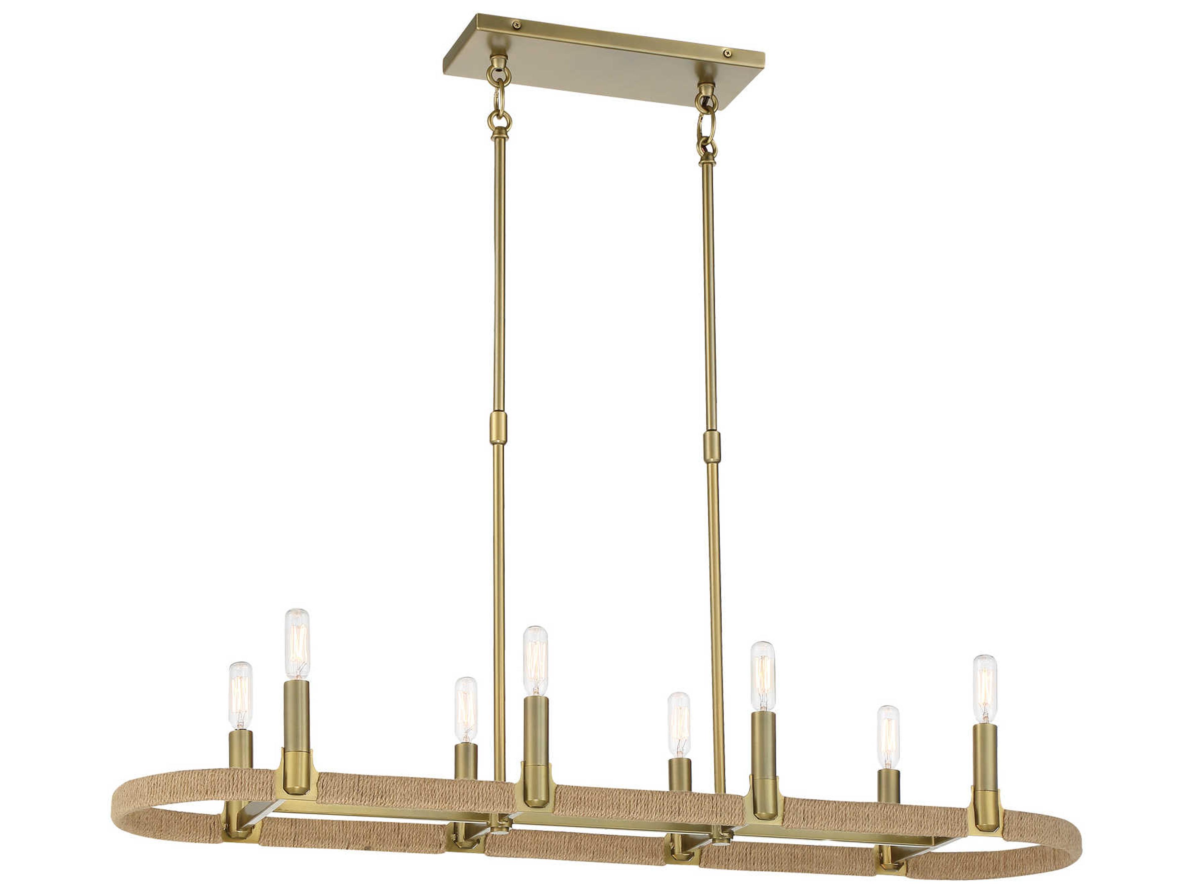 Minka Lavery Windward Passage 8-Light Soft Brass Island Pendant