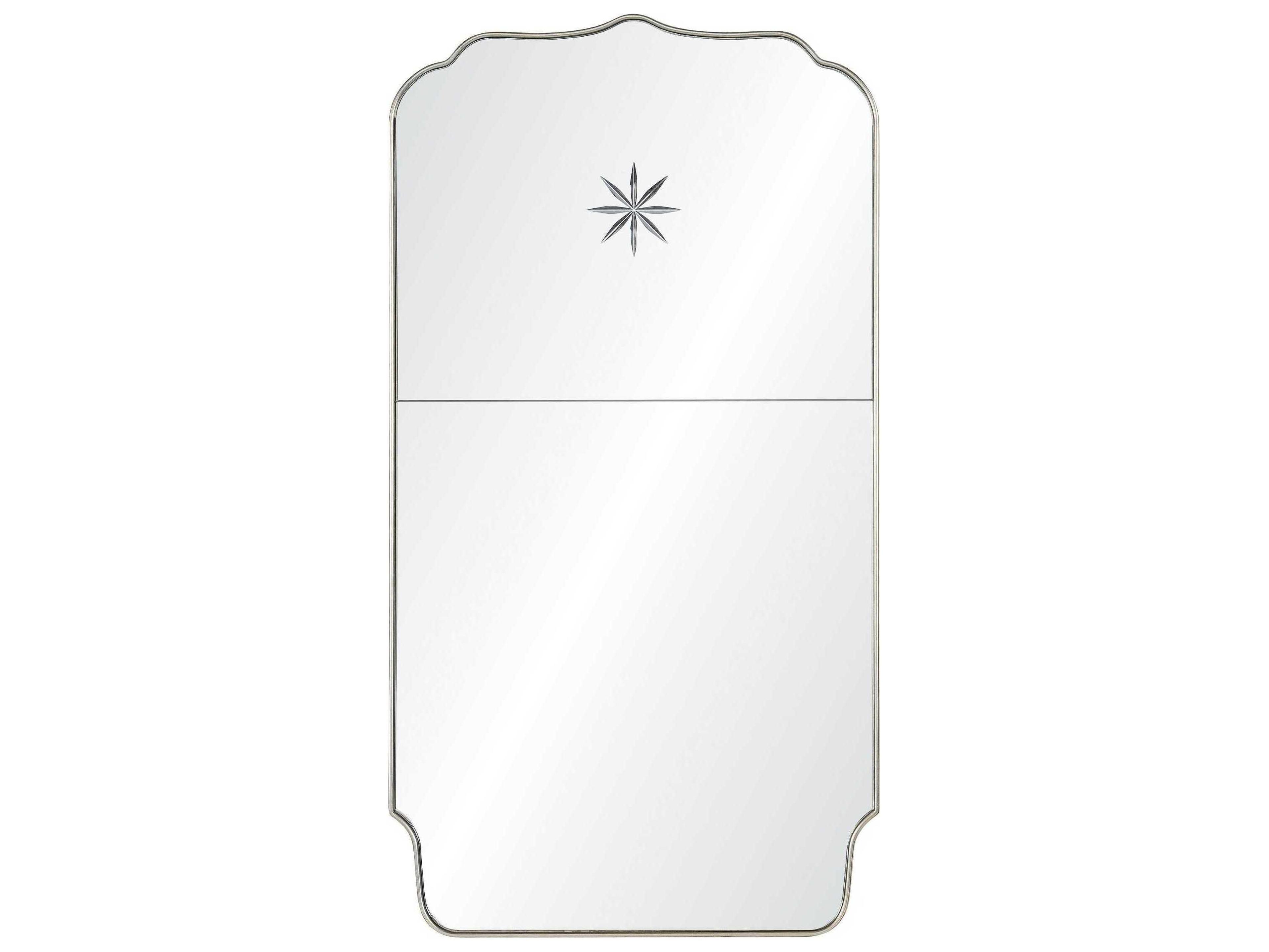 Mirror Home Michael S. Smith Antiqued Silver Leaf Rectangular Wall Mirror