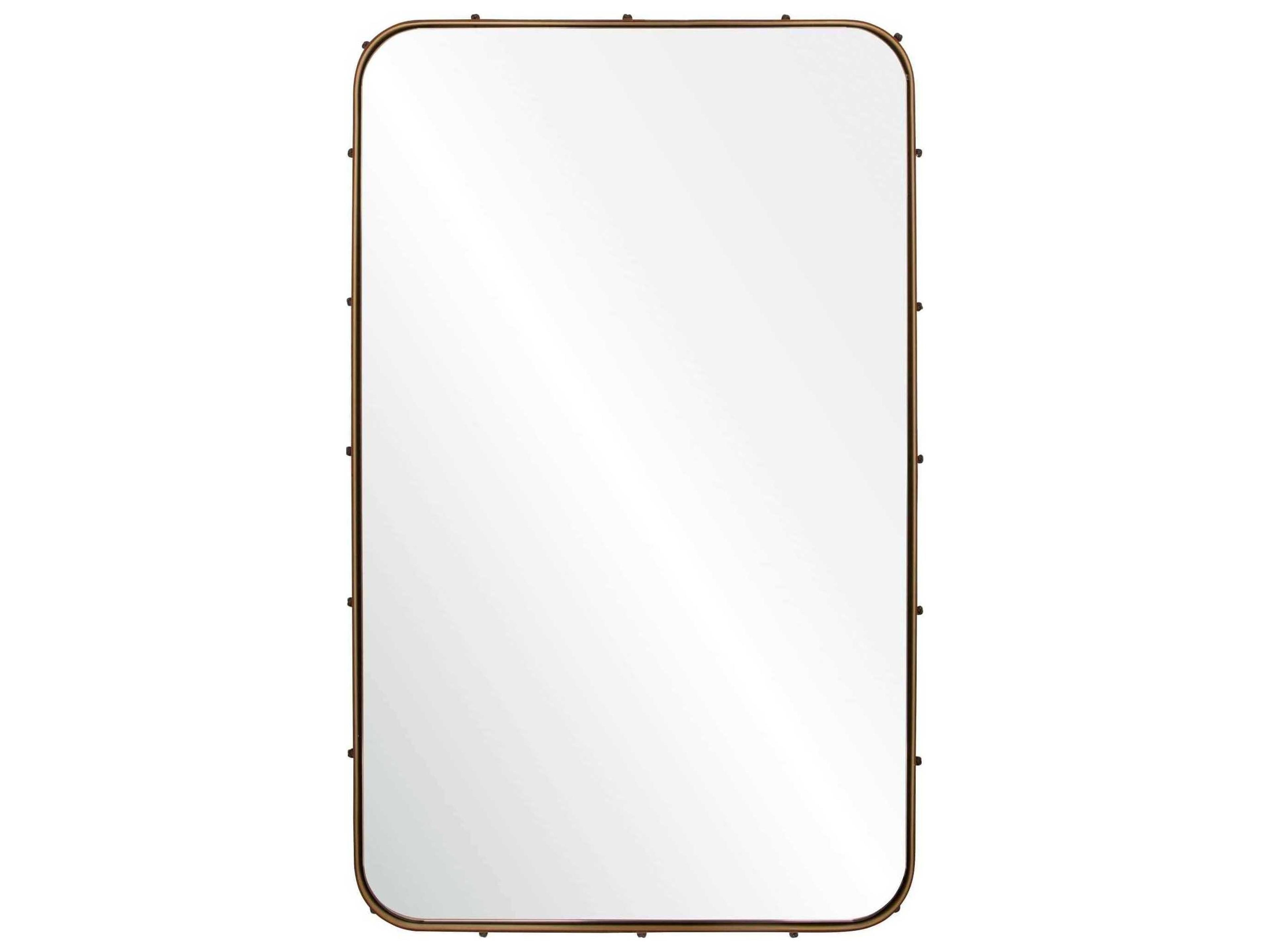 Mirror Home Michael S. Smith Brompton Antiqued Light Bronze Rectangular Wall Mirror