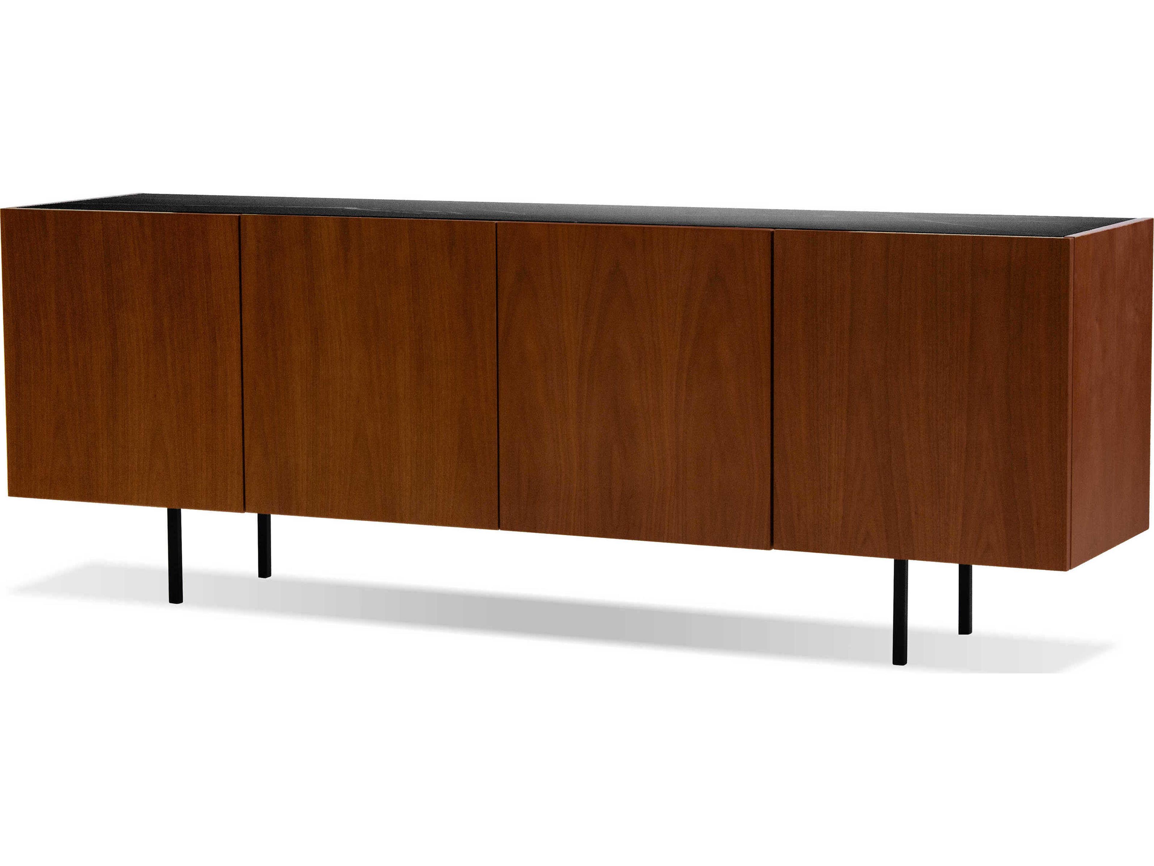 Mobital Calvin 79" Walnut Wood Black Brown Sideboard