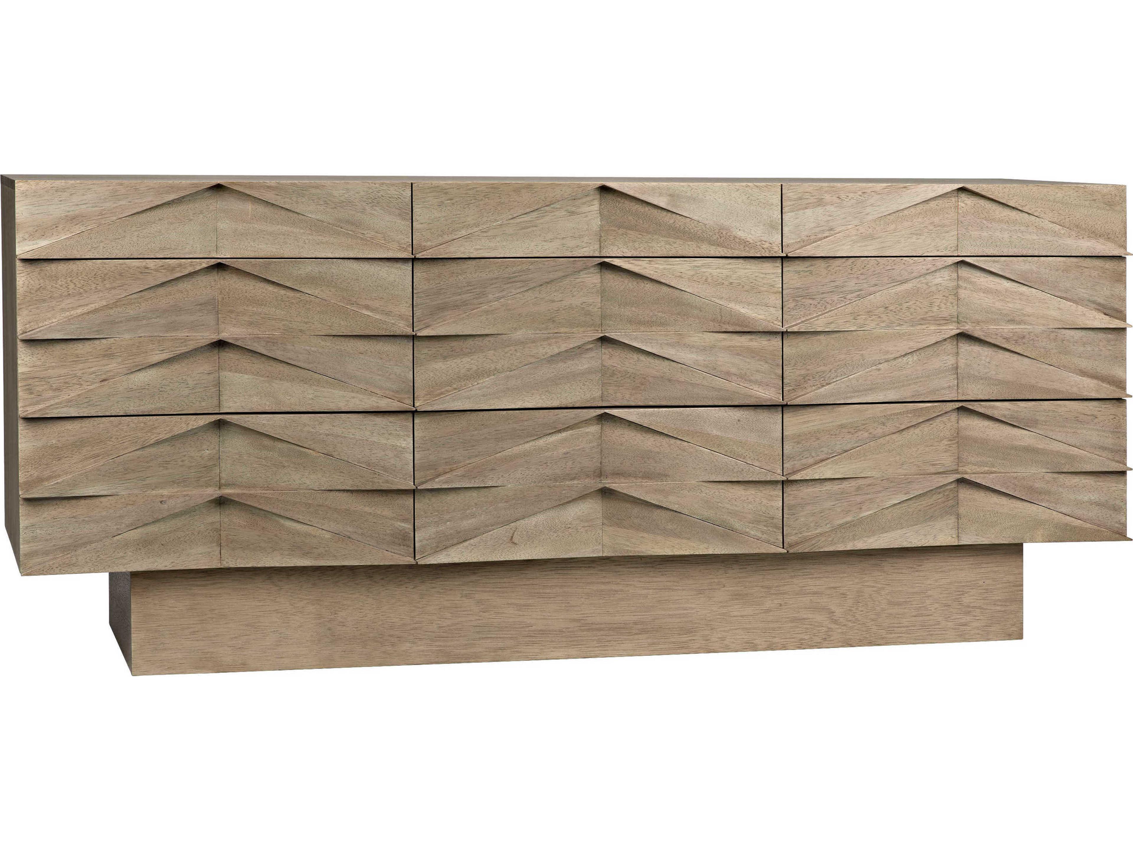 Noir 75" Walnut Wood Washed Sideboard