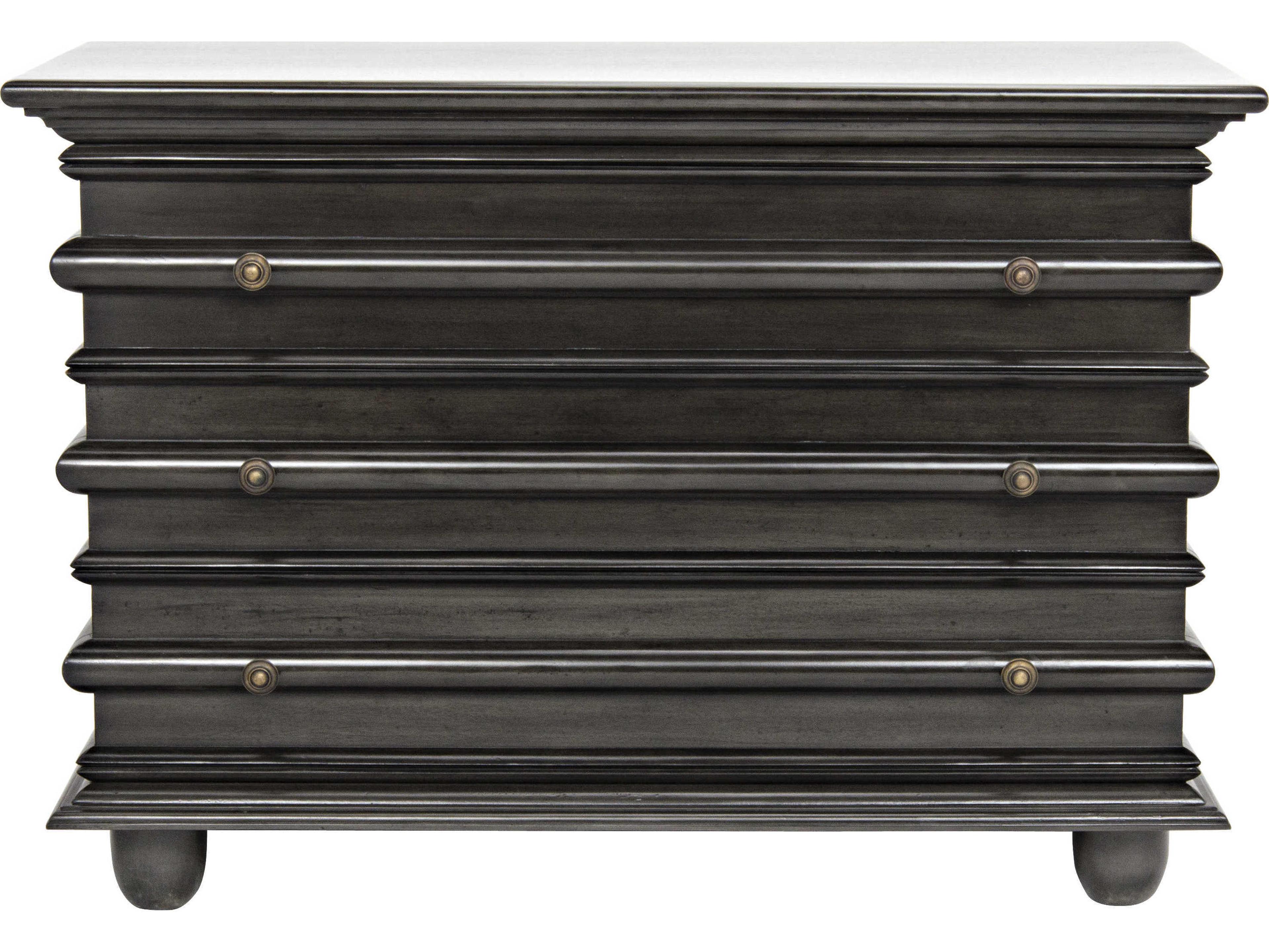 Noir Bedroom Storage Pale Gray Mahogany Wood Accent Chest