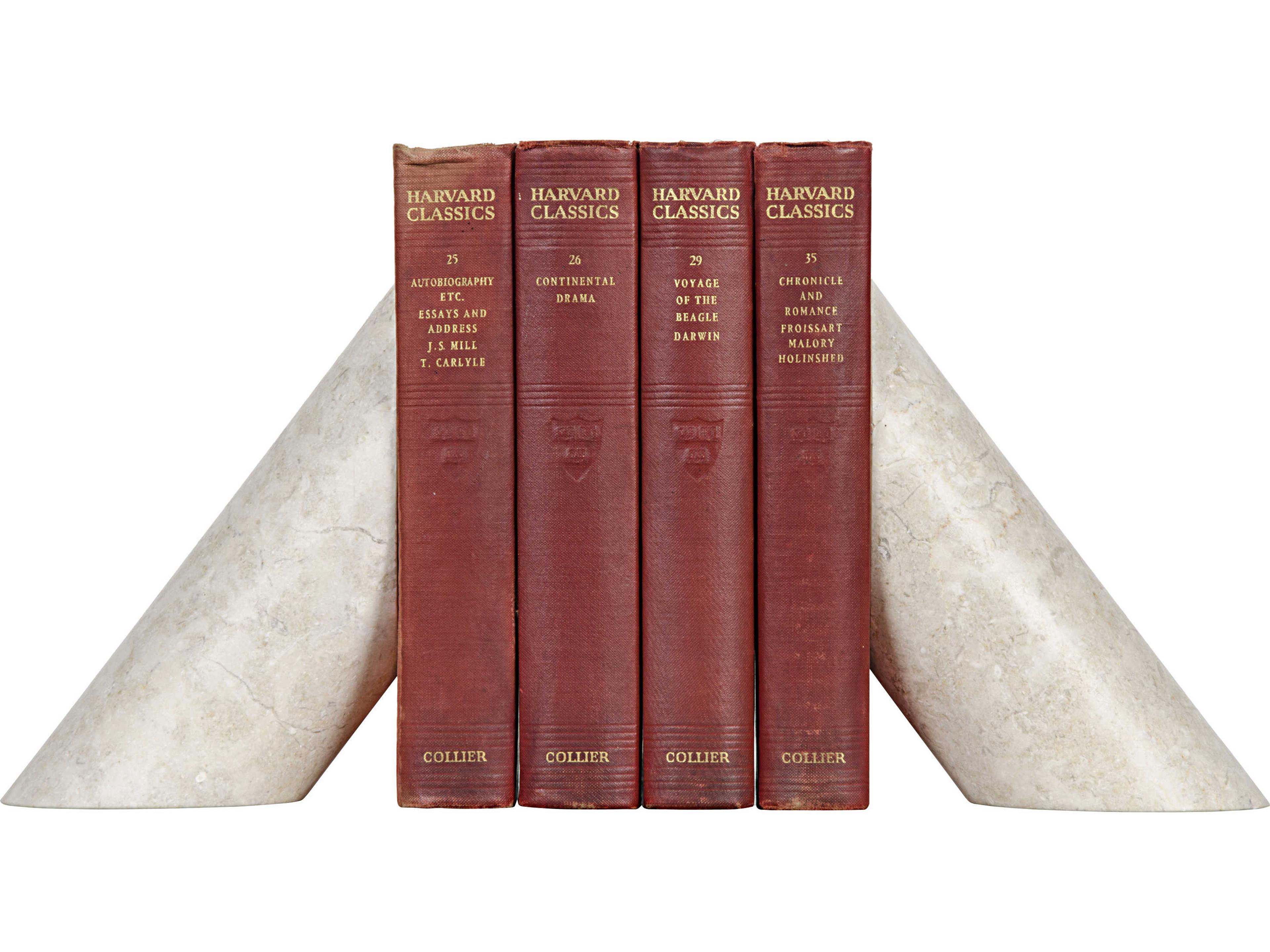 Noir Architectural White Marble Bookend