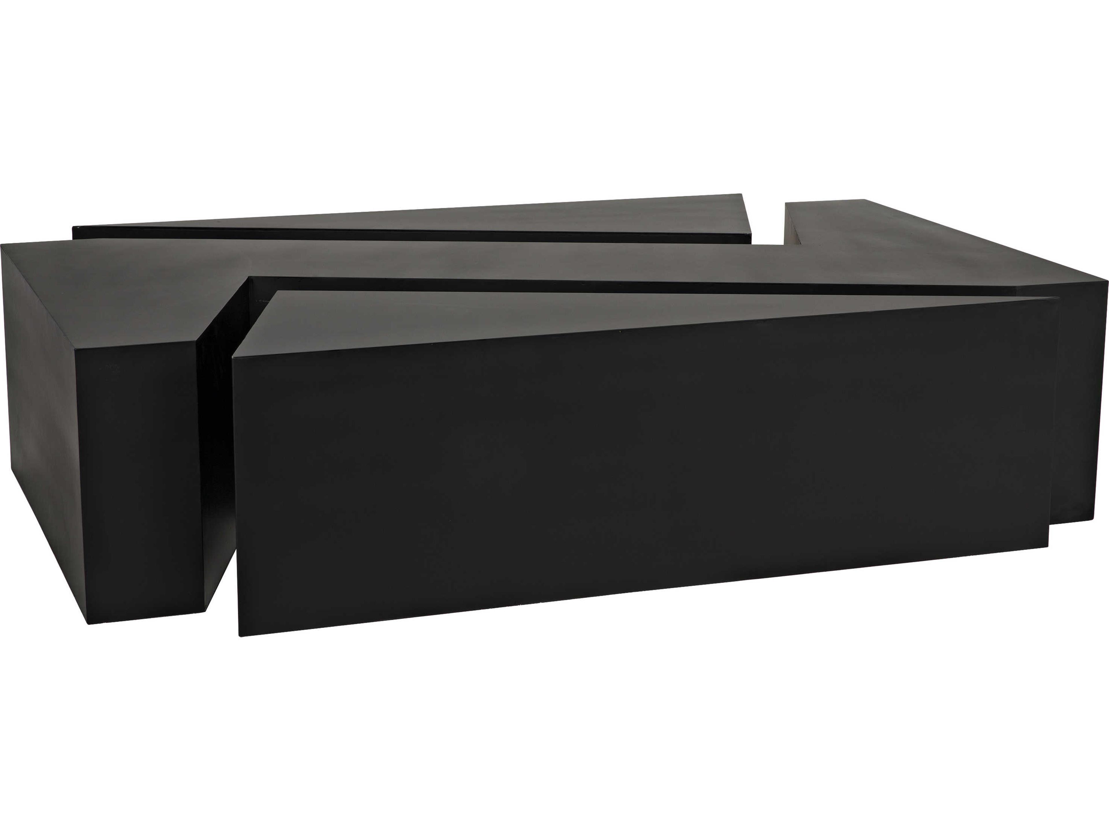 Noir Rectangular Black Metal Coffee Table