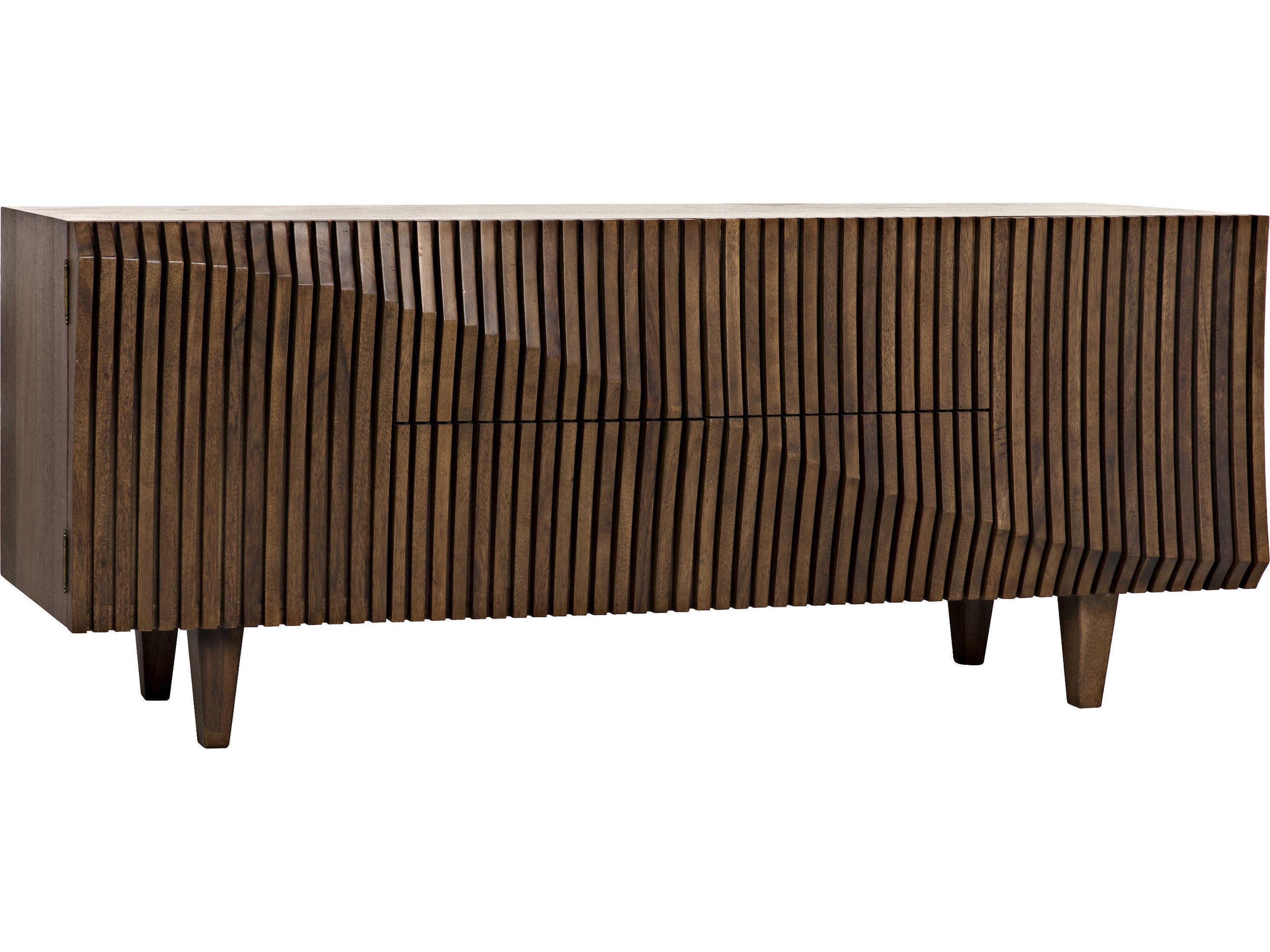 Noir 78" Walnut Wood Dark Sideboard