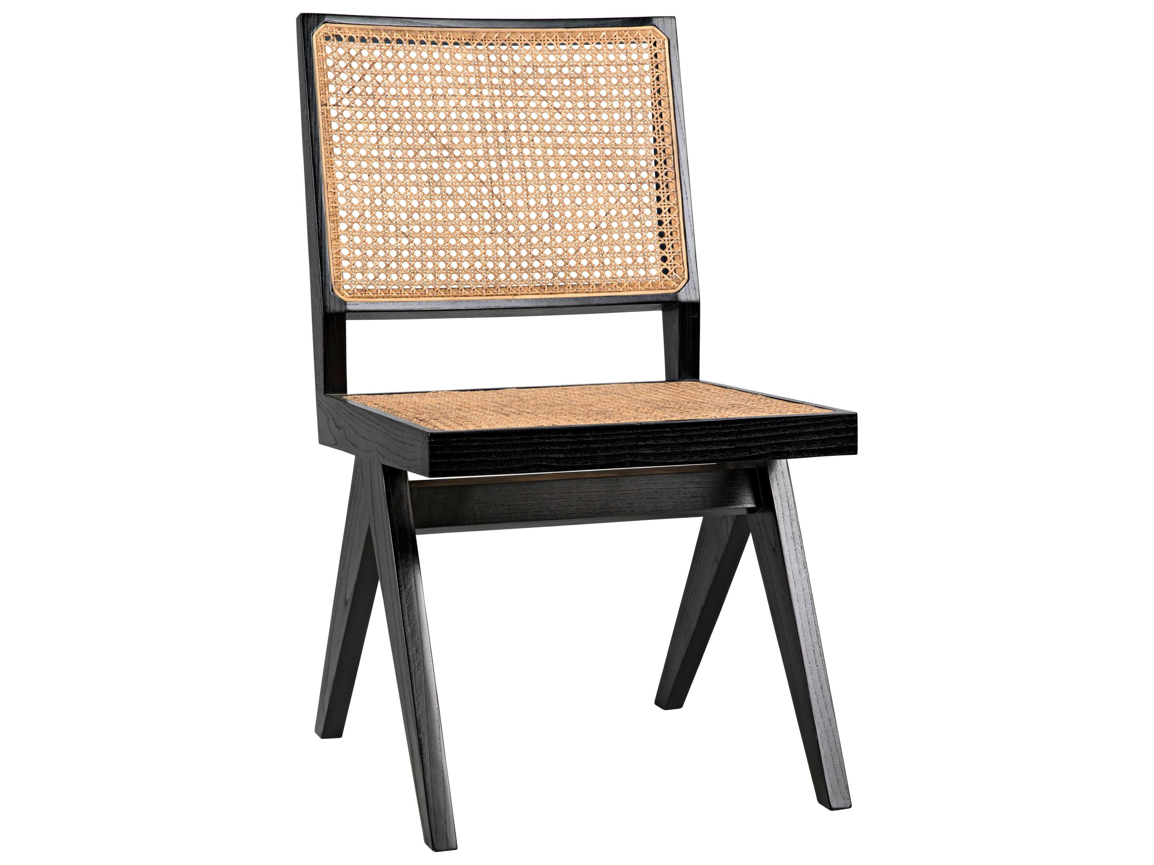 Noir Sungkai Wood Black Side Dining Chair