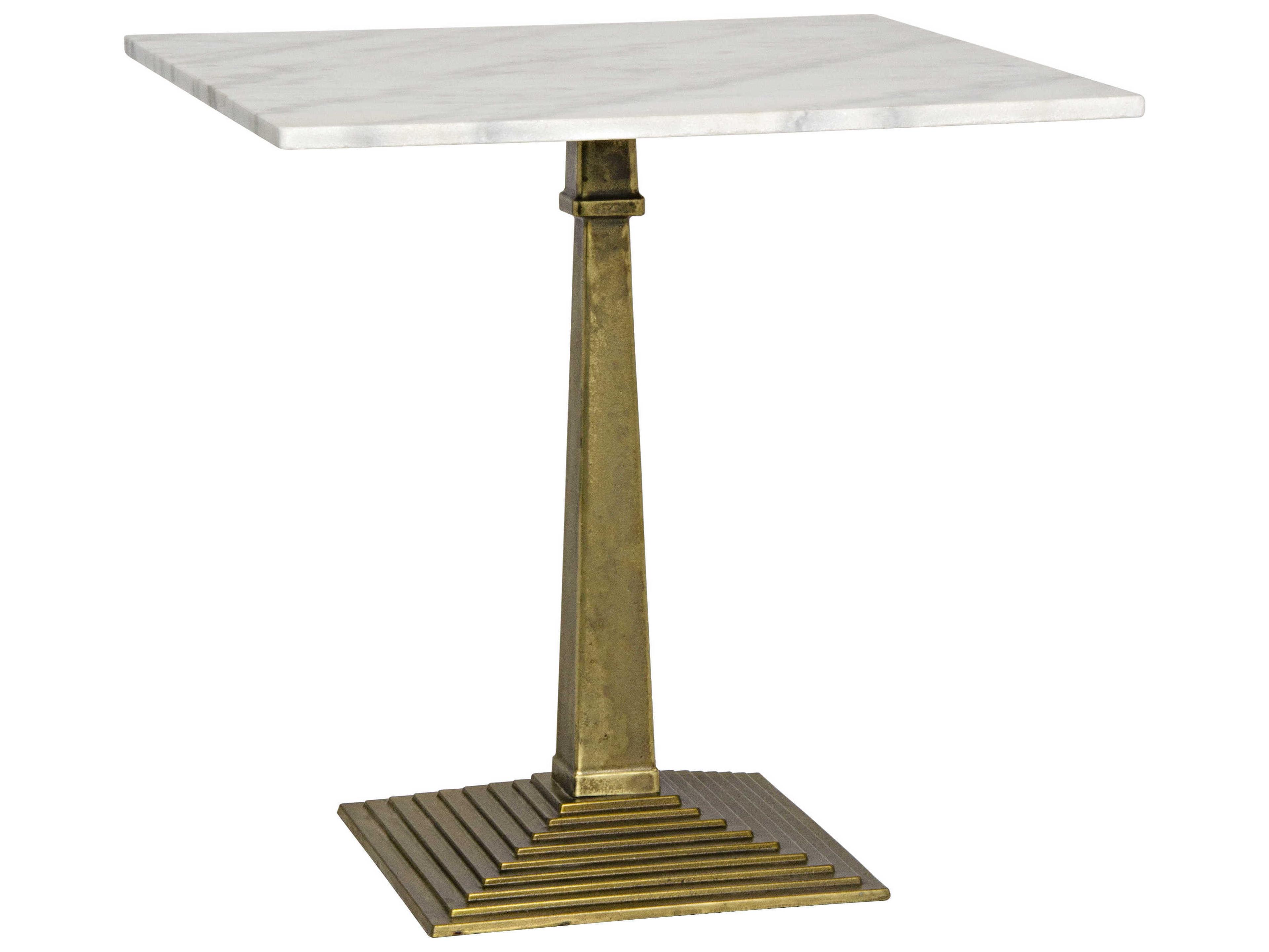 Noir Square Marble Antique Brass Dining Table