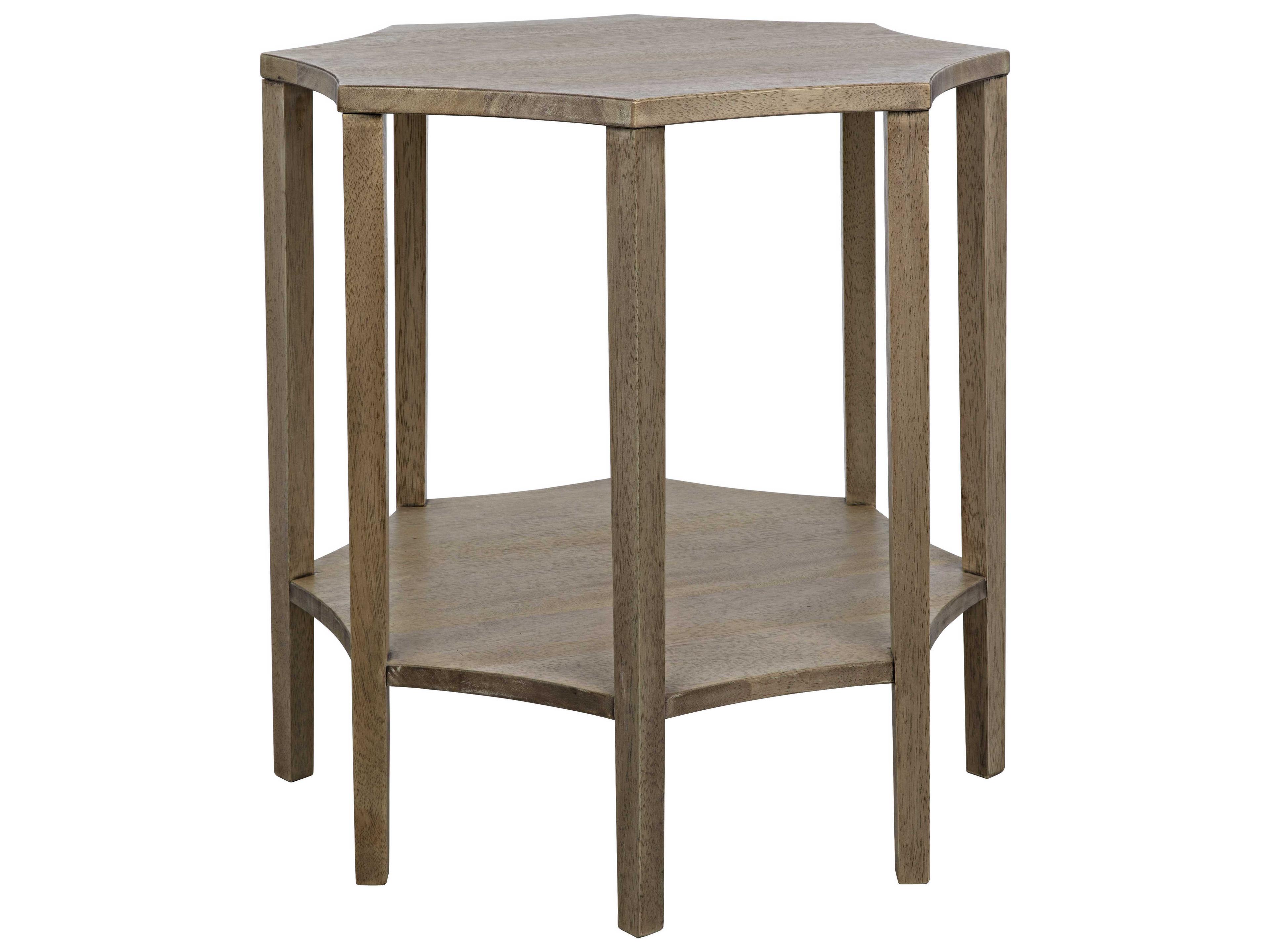 Noir Wood Washed Walnut End Table