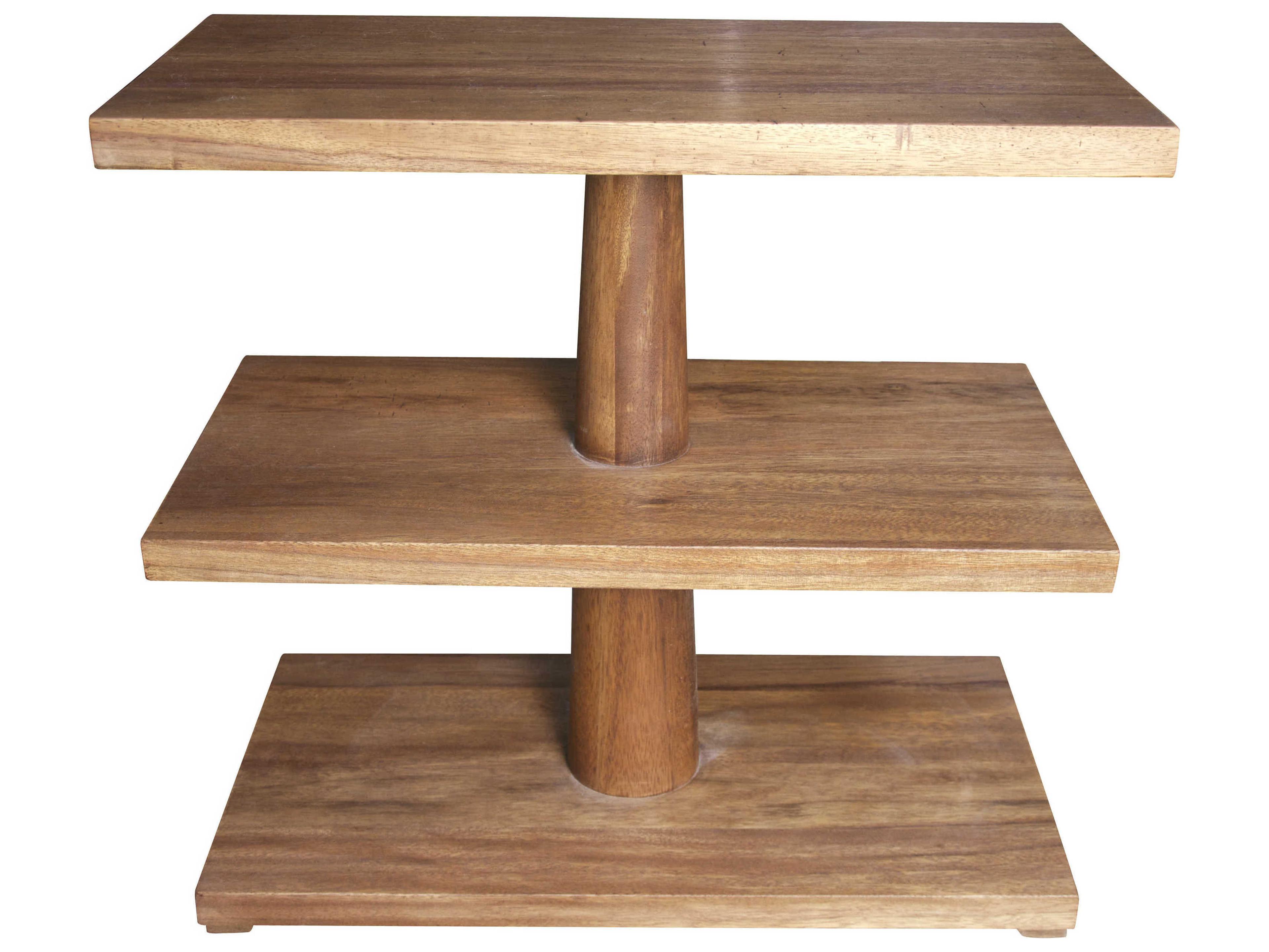 Noir Living Room Accents Rectangular Wood Dark Walnut End Table