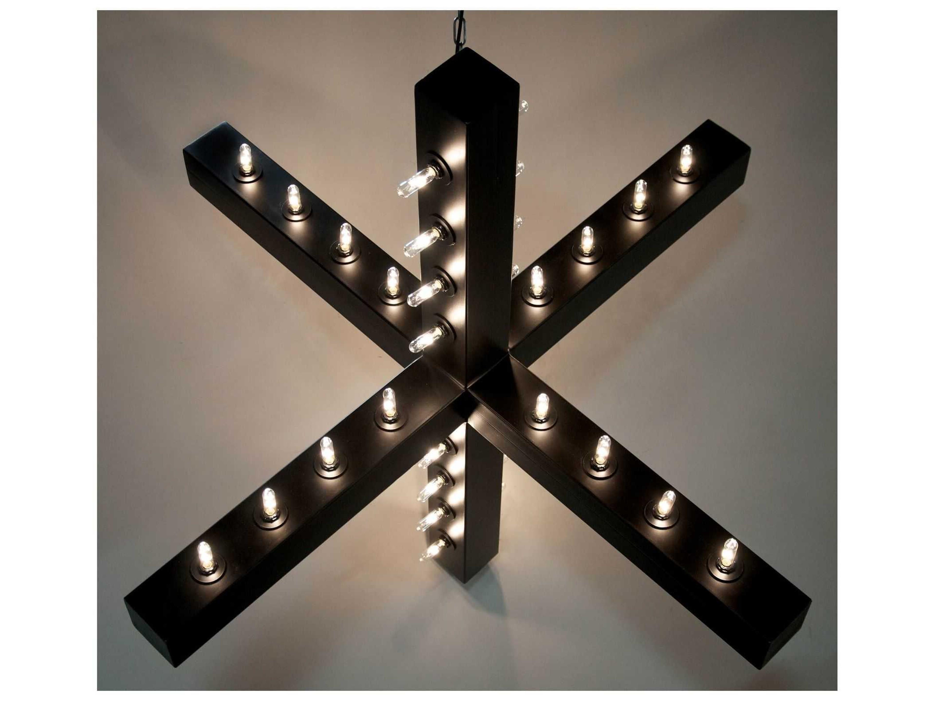 Noir 48-Light Black Geometric Pendant