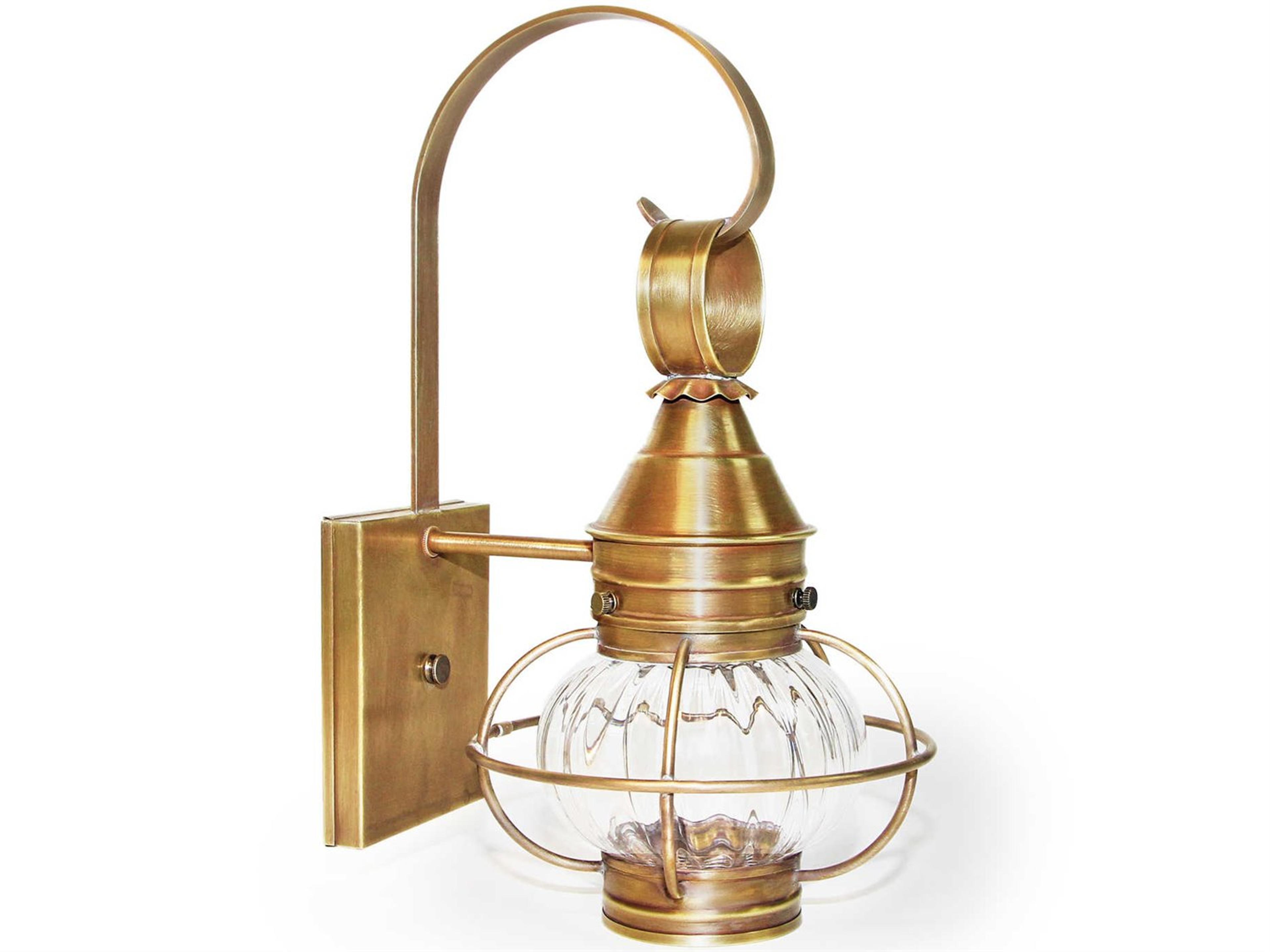 Northeast Lantern Onion Outdoor Wall Light with Optic Glass