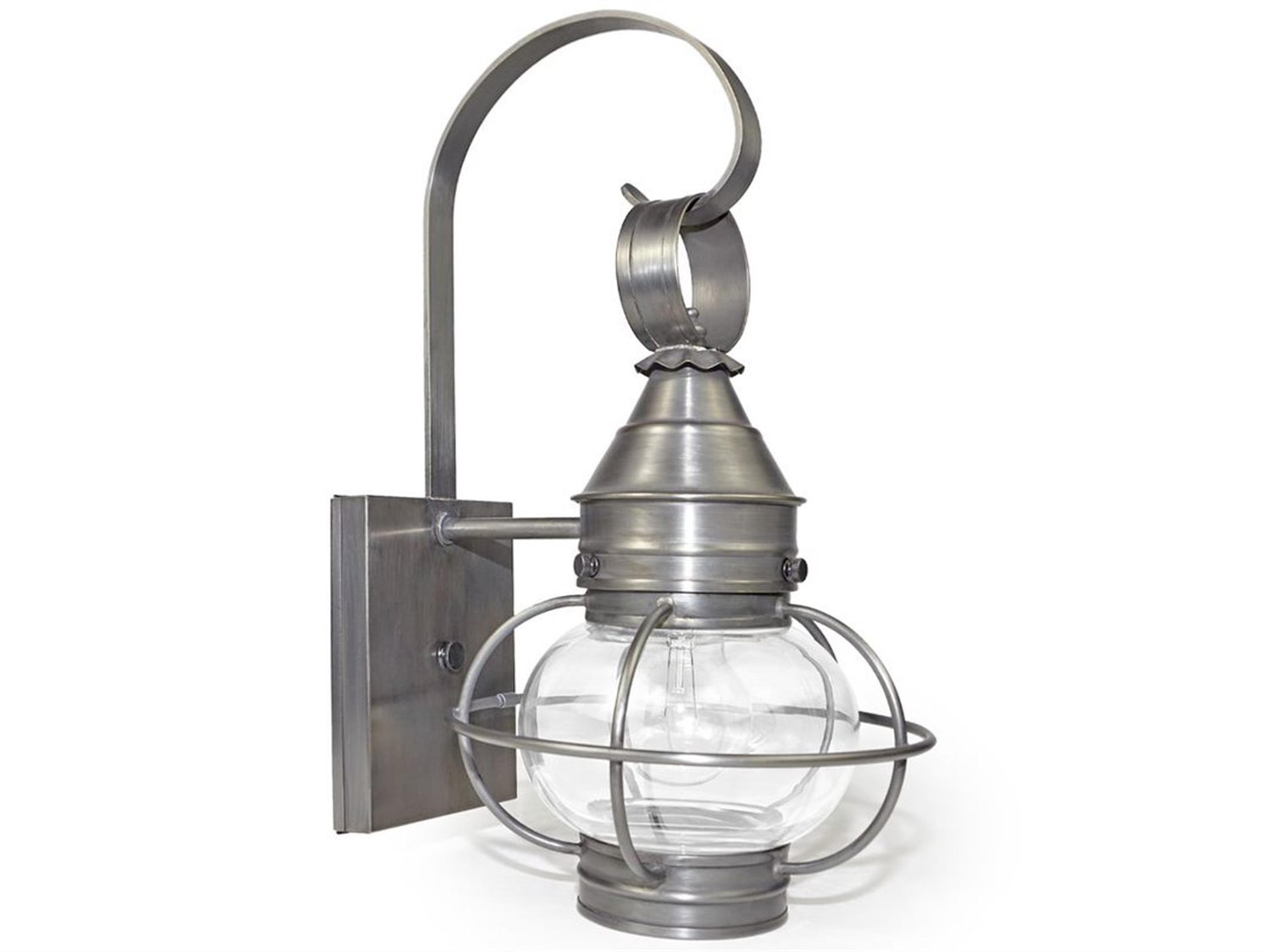 Northeast Lantern Onion Outdoor Wall Light with Clear Glass