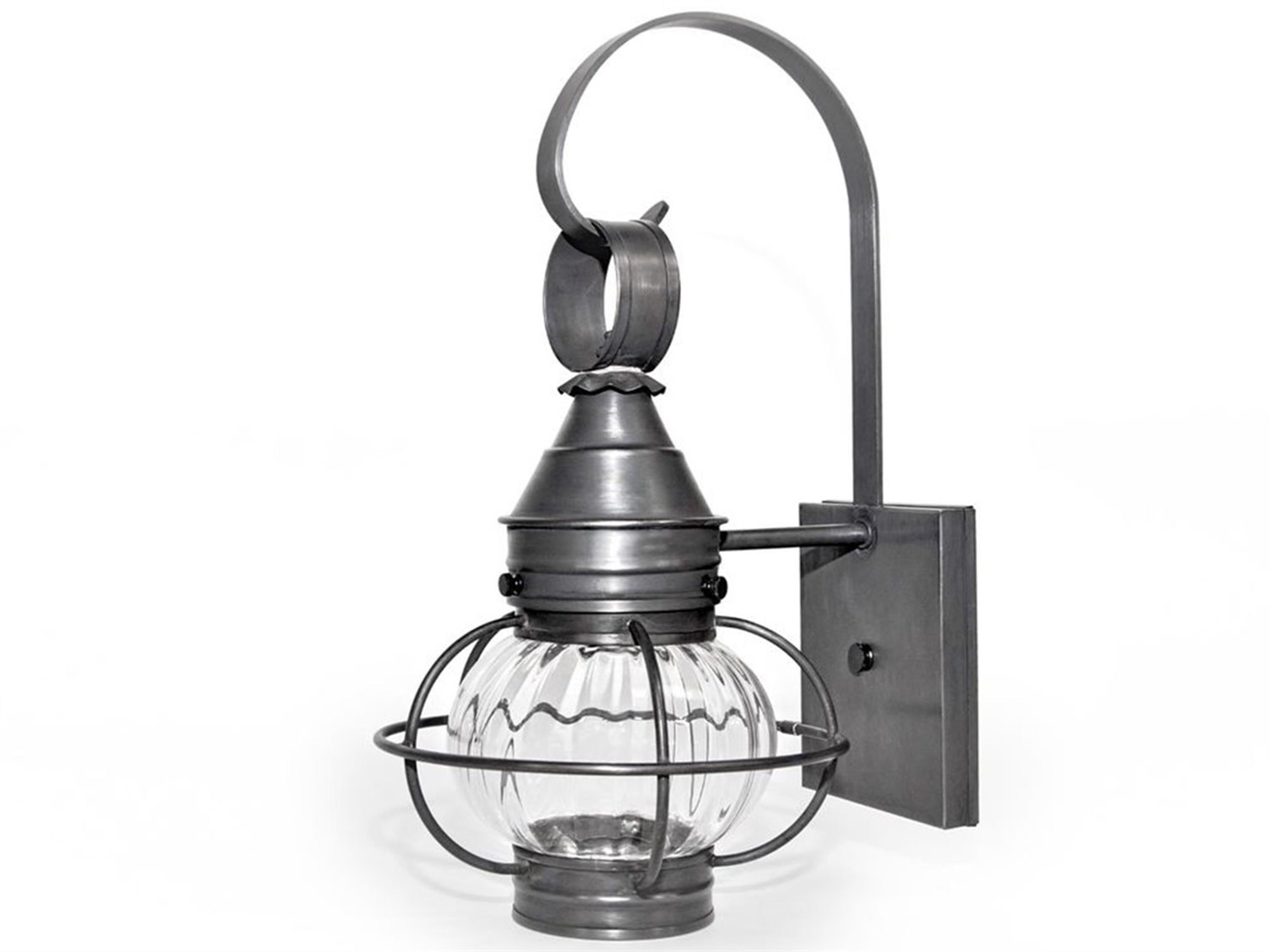Northeast Lantern Onion Outdoor Wall Light with Optic Glass