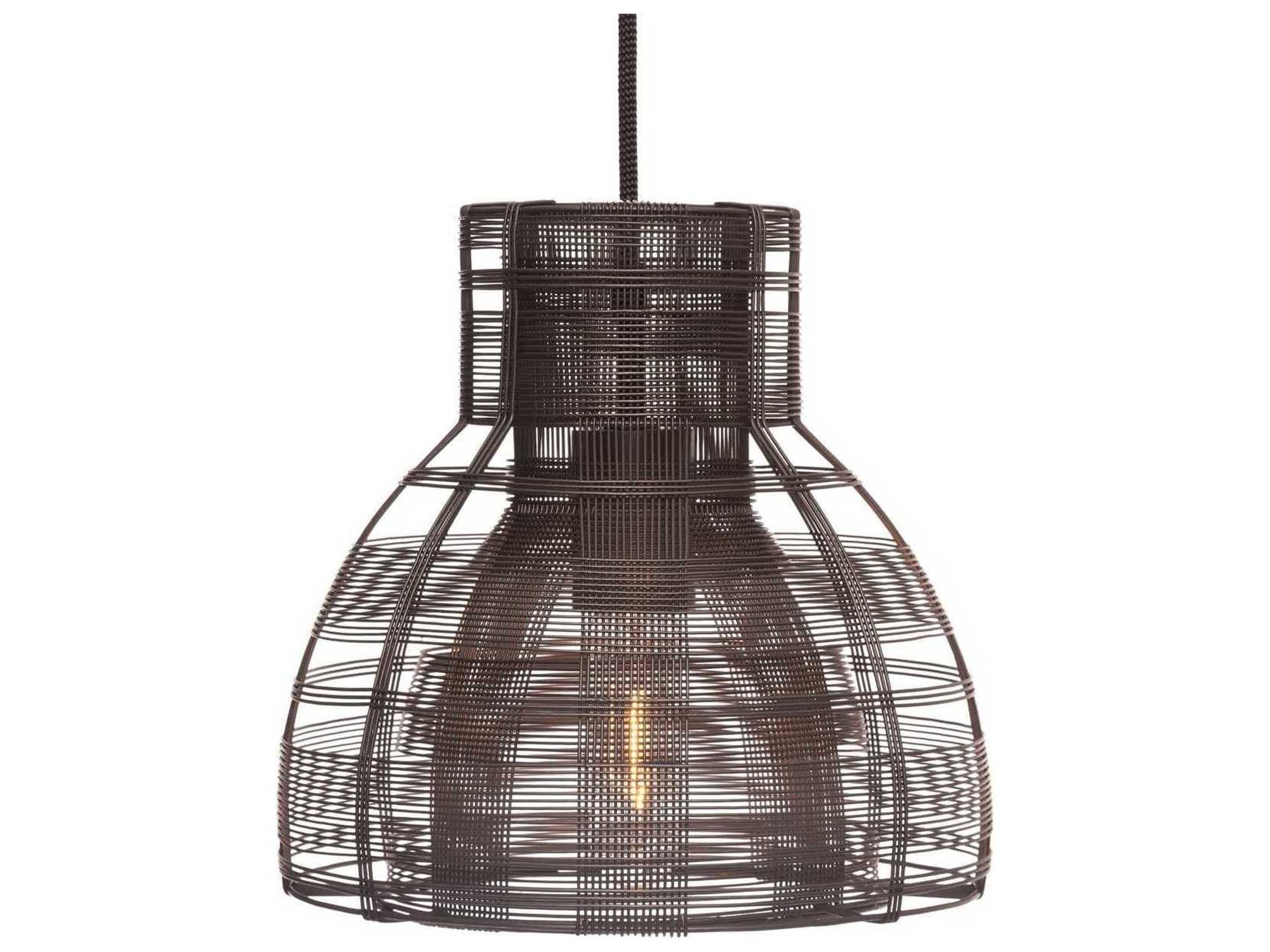 Oggetti Schema 1-Light Dark Grey Bell Mini Pendant