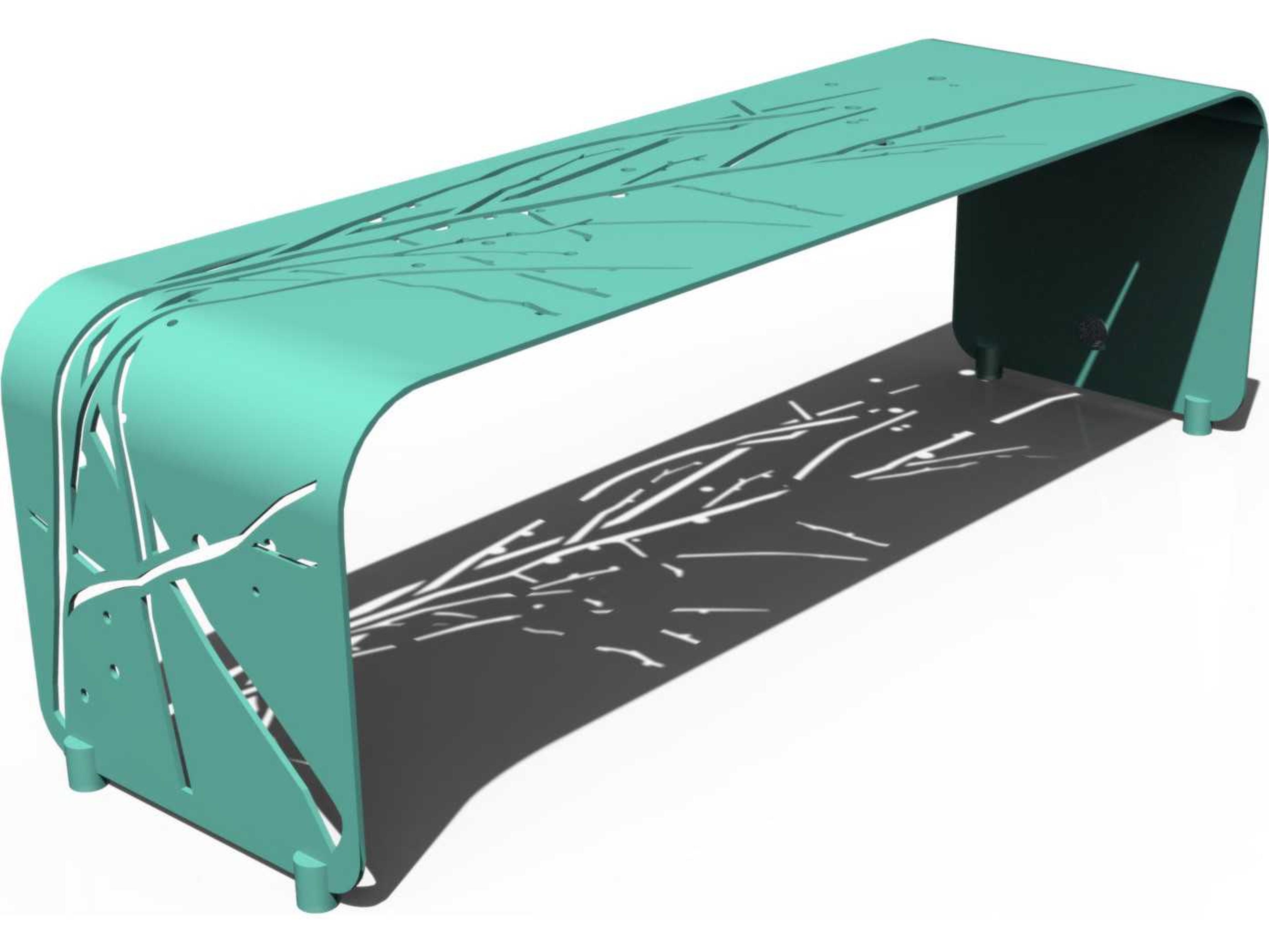 Orange Green Accent Bench