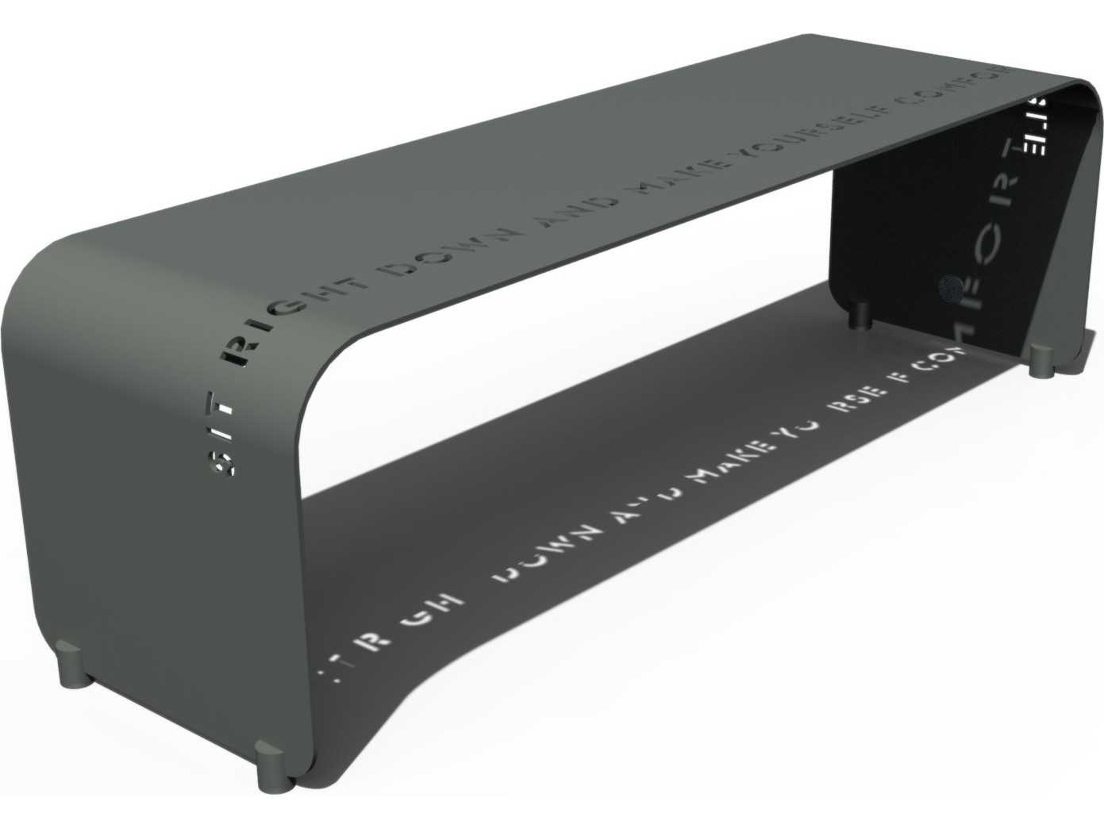 Orange Black Accent Bench