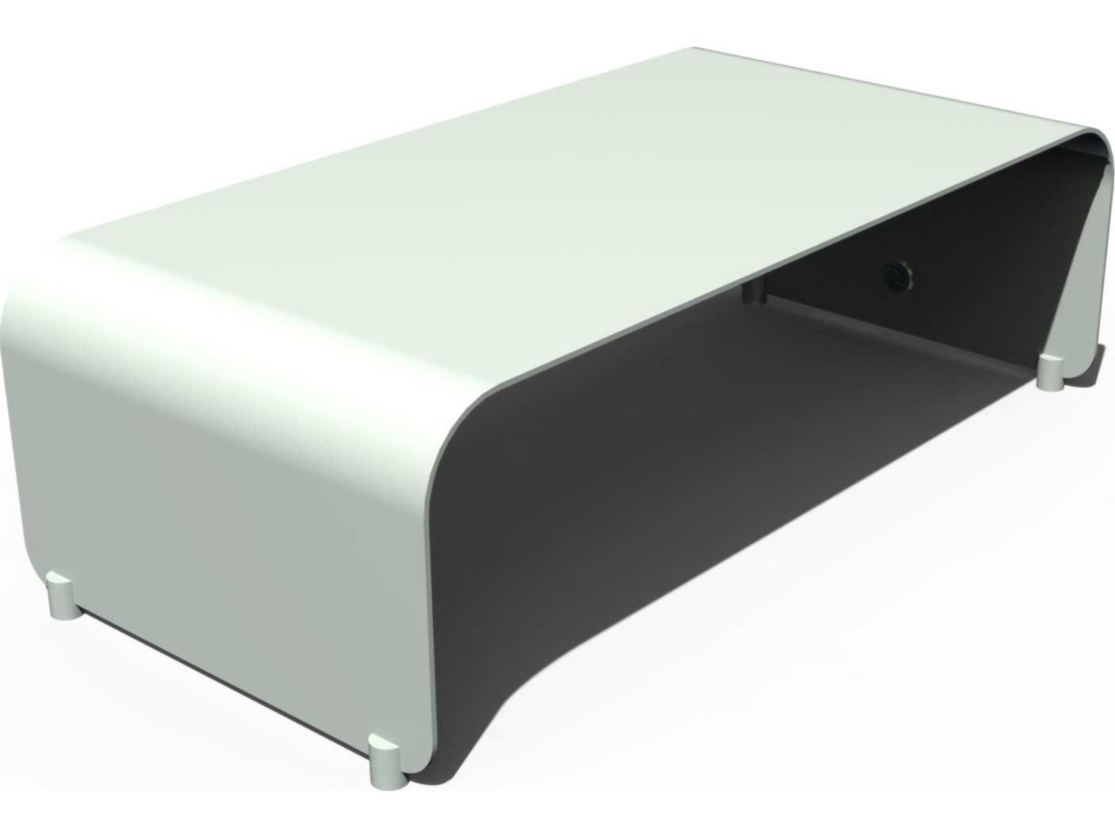 Orange Rectangular Metal Coffee Table