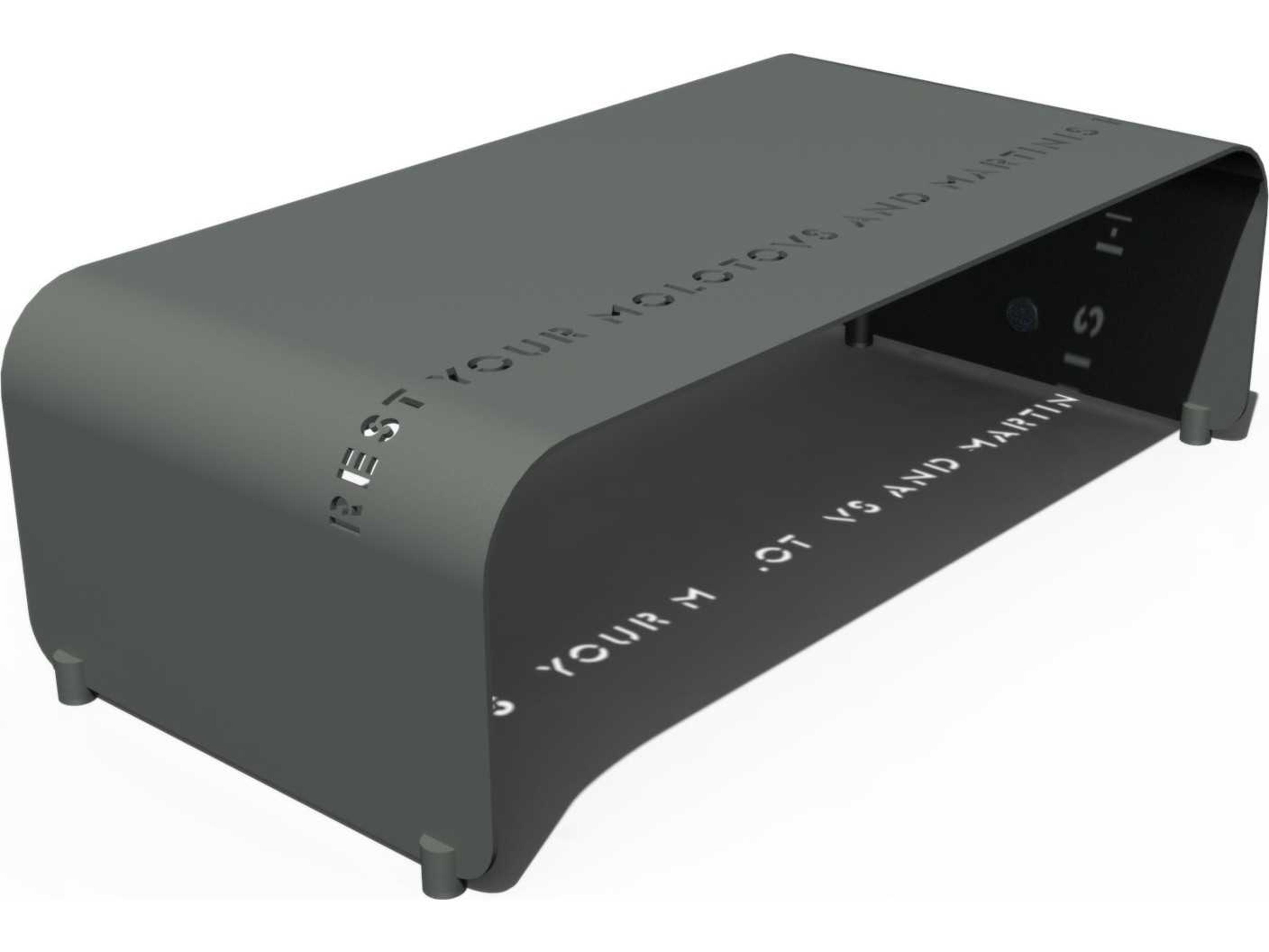 Orange Rectangular Metal Coffee Table