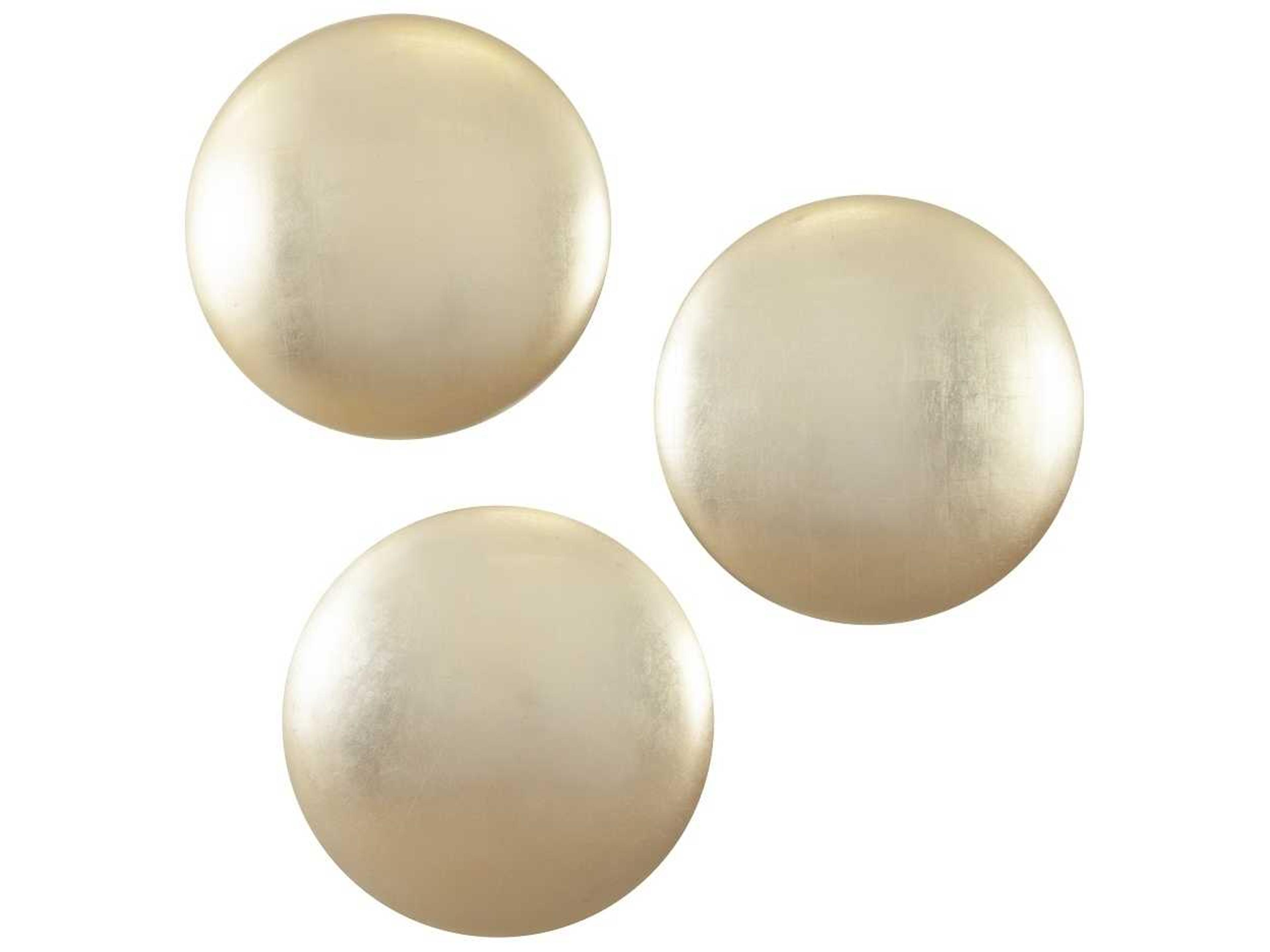 Phillips Collection Gold Leaf Orb Wall Tiles Set of 3