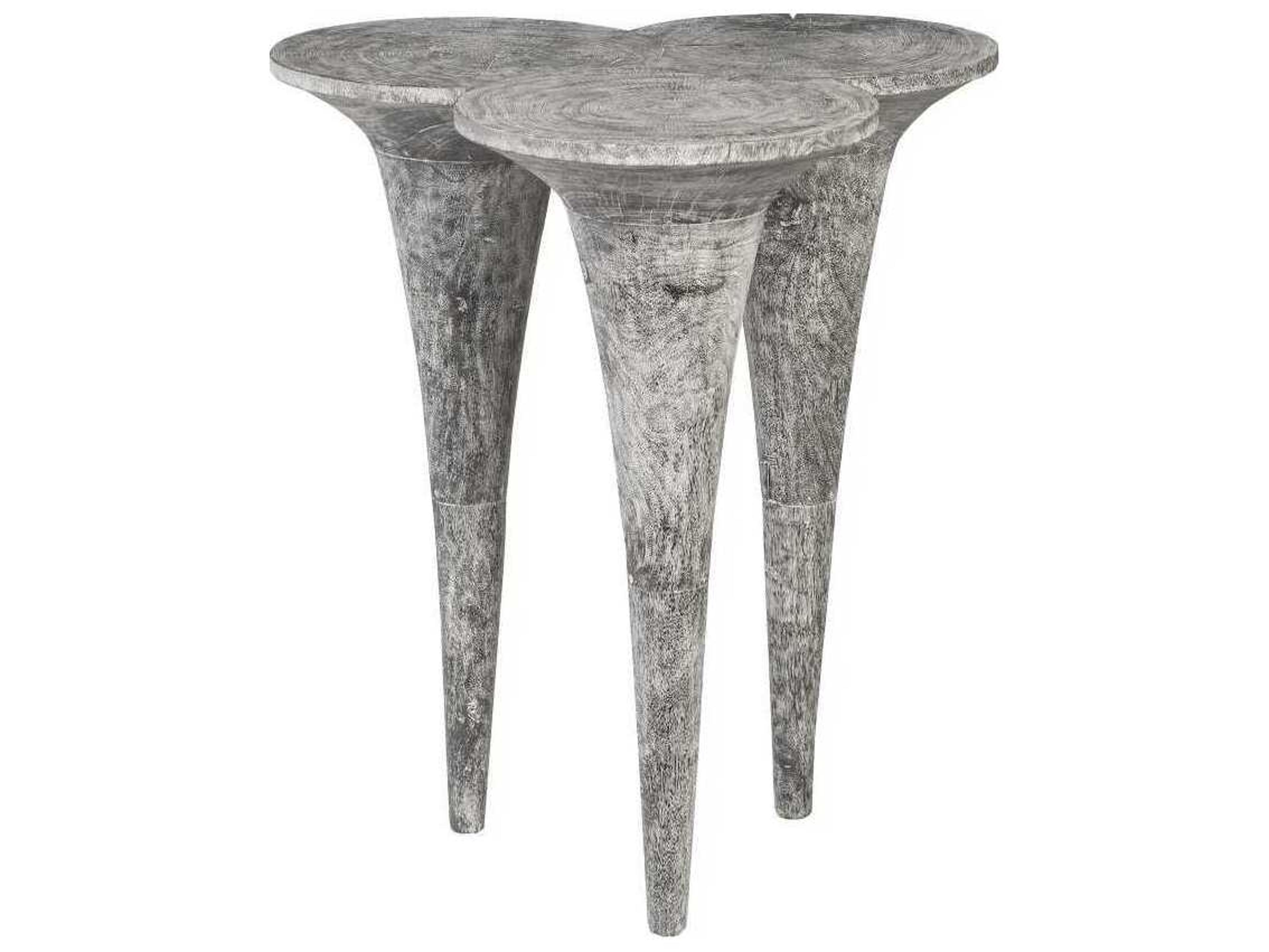 Phillips Collection Grey Stone Wood Bar Table