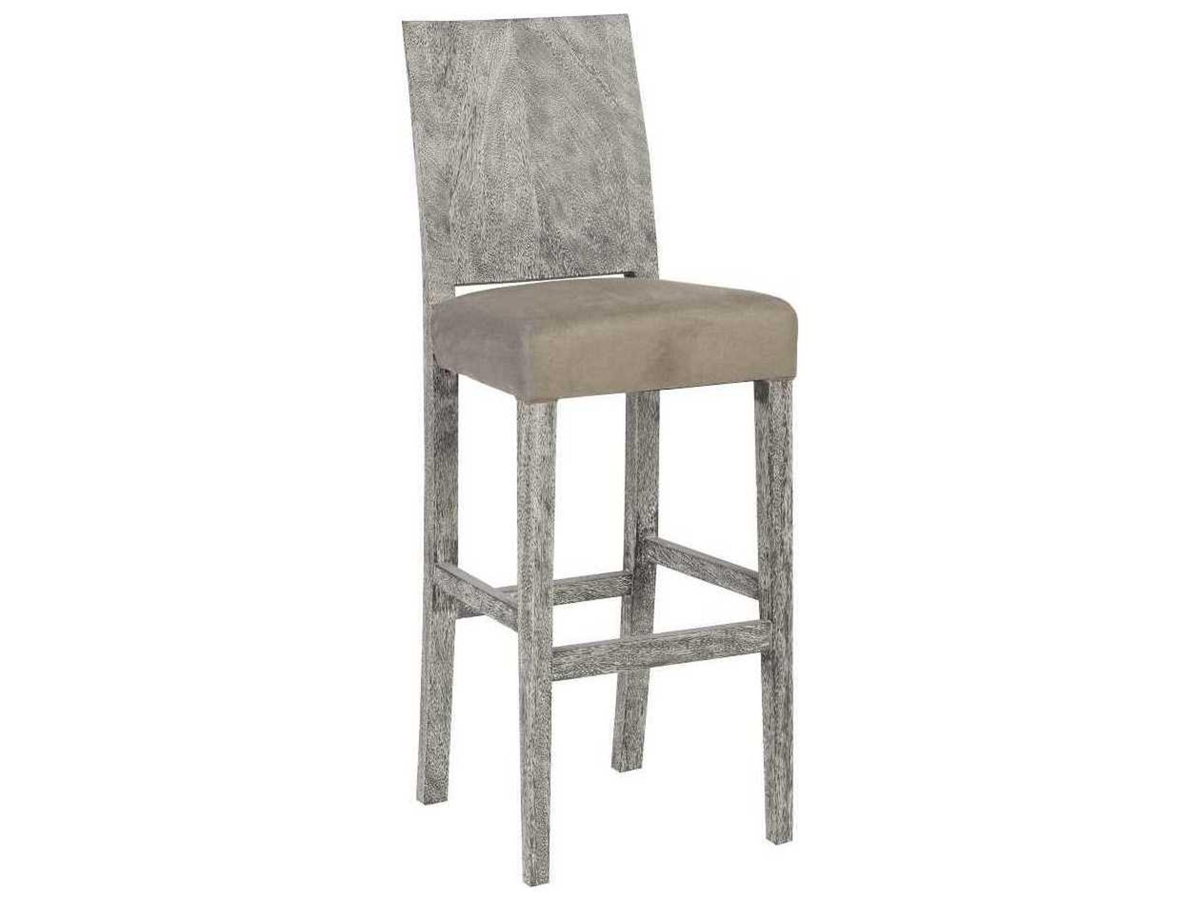 Phillips Collection Grey Stone Upholstered Bar Stool