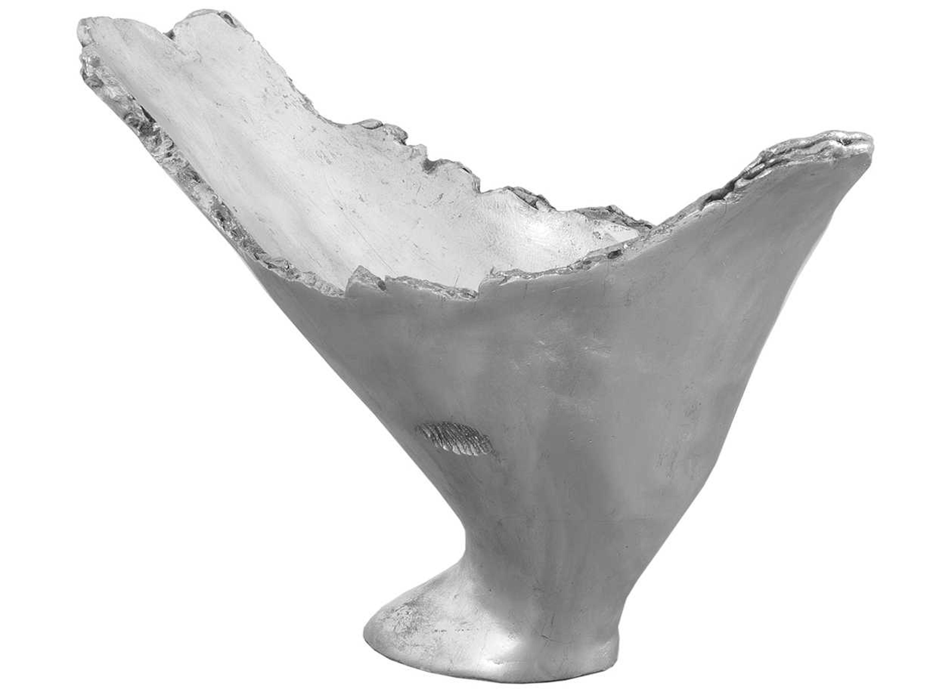 Phillips Collection Cast Naturals Silver Leaf Decorative Burled Bowl