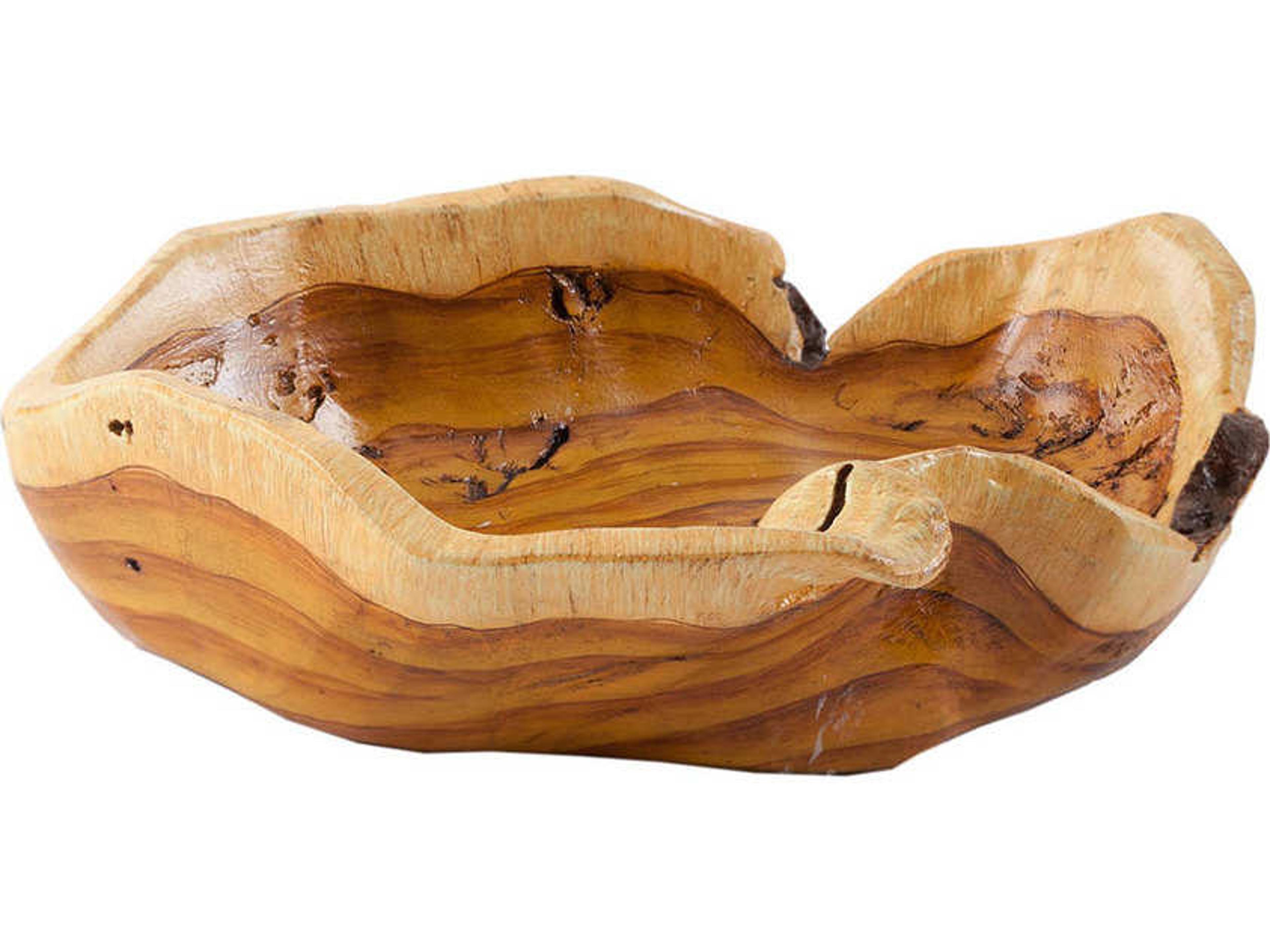 Phillips Collection Cast Naturals Faux Bois Decorative Burled Bowl
