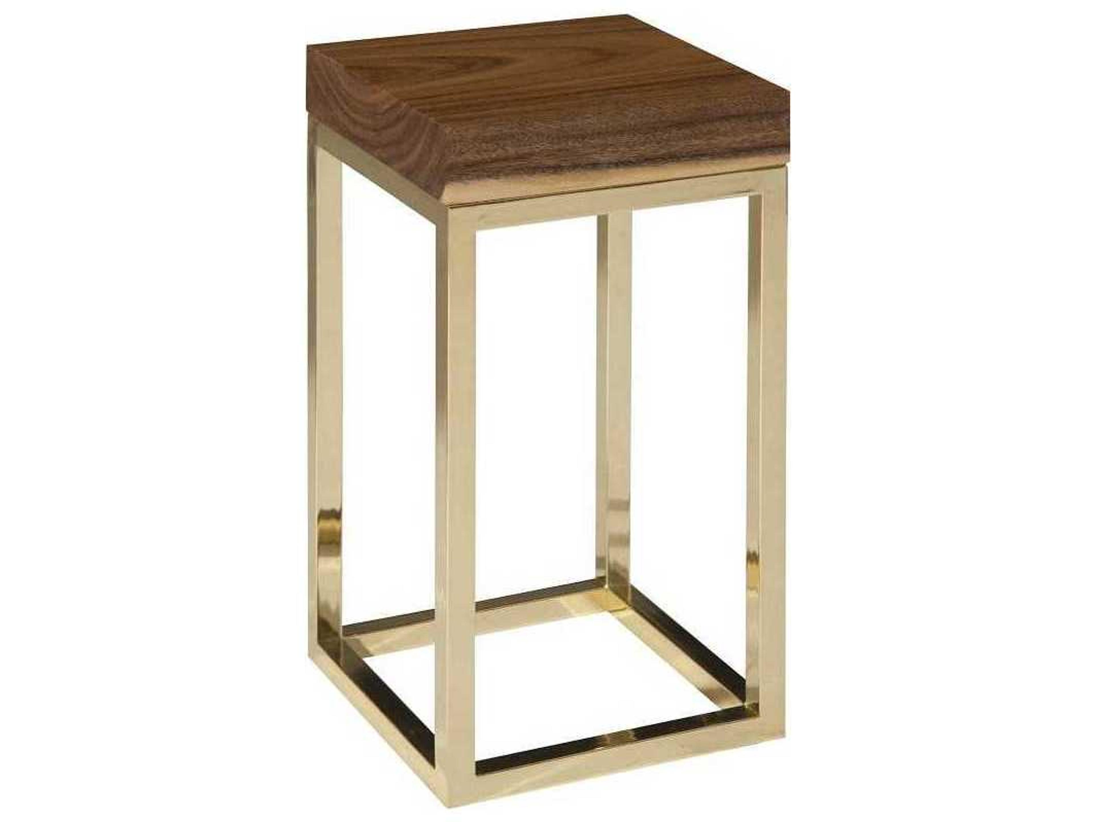 Phillips Collection Chamcha Square Wood Gold Brown End Table