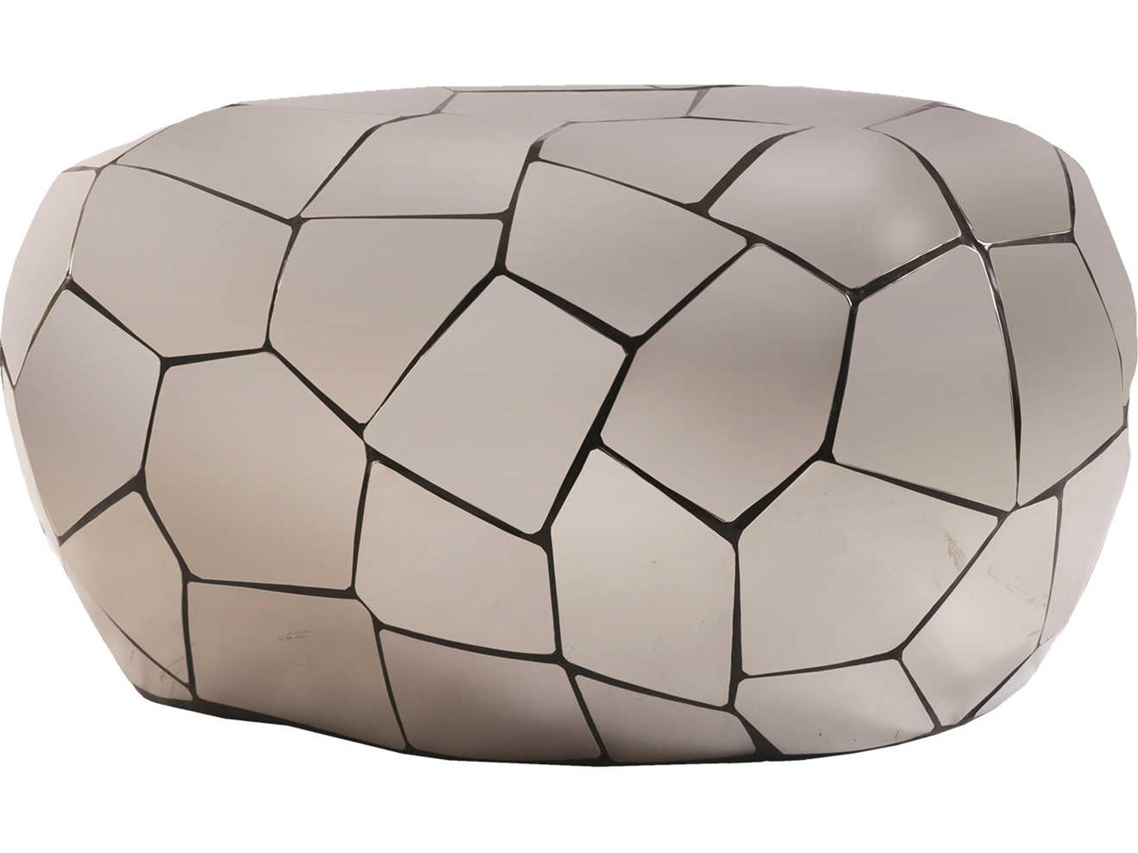 Phillips Collection Crazy Cut Metal Silver End Table