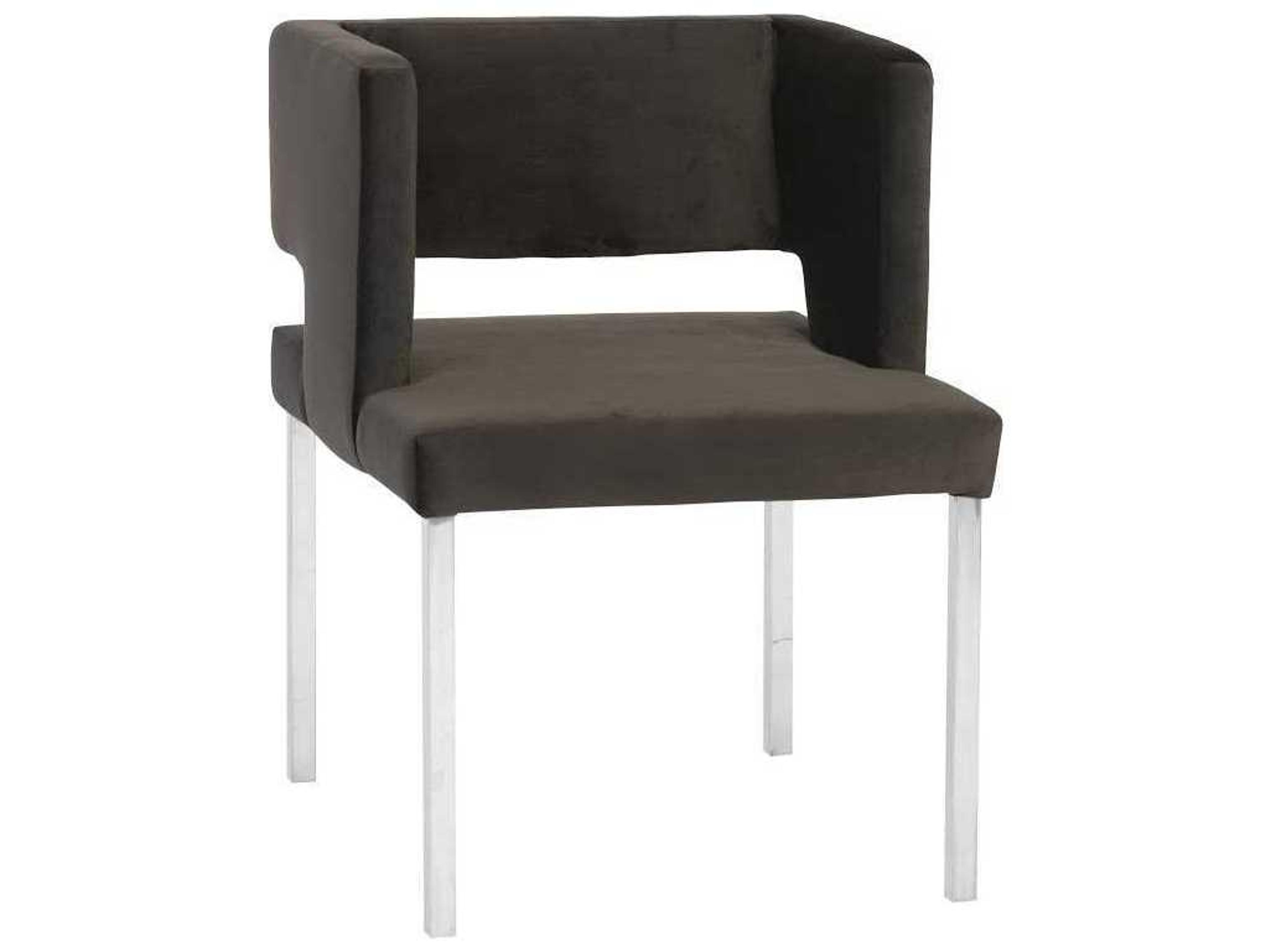 Phillips Collection Black Upholstered Side Dining Chair
