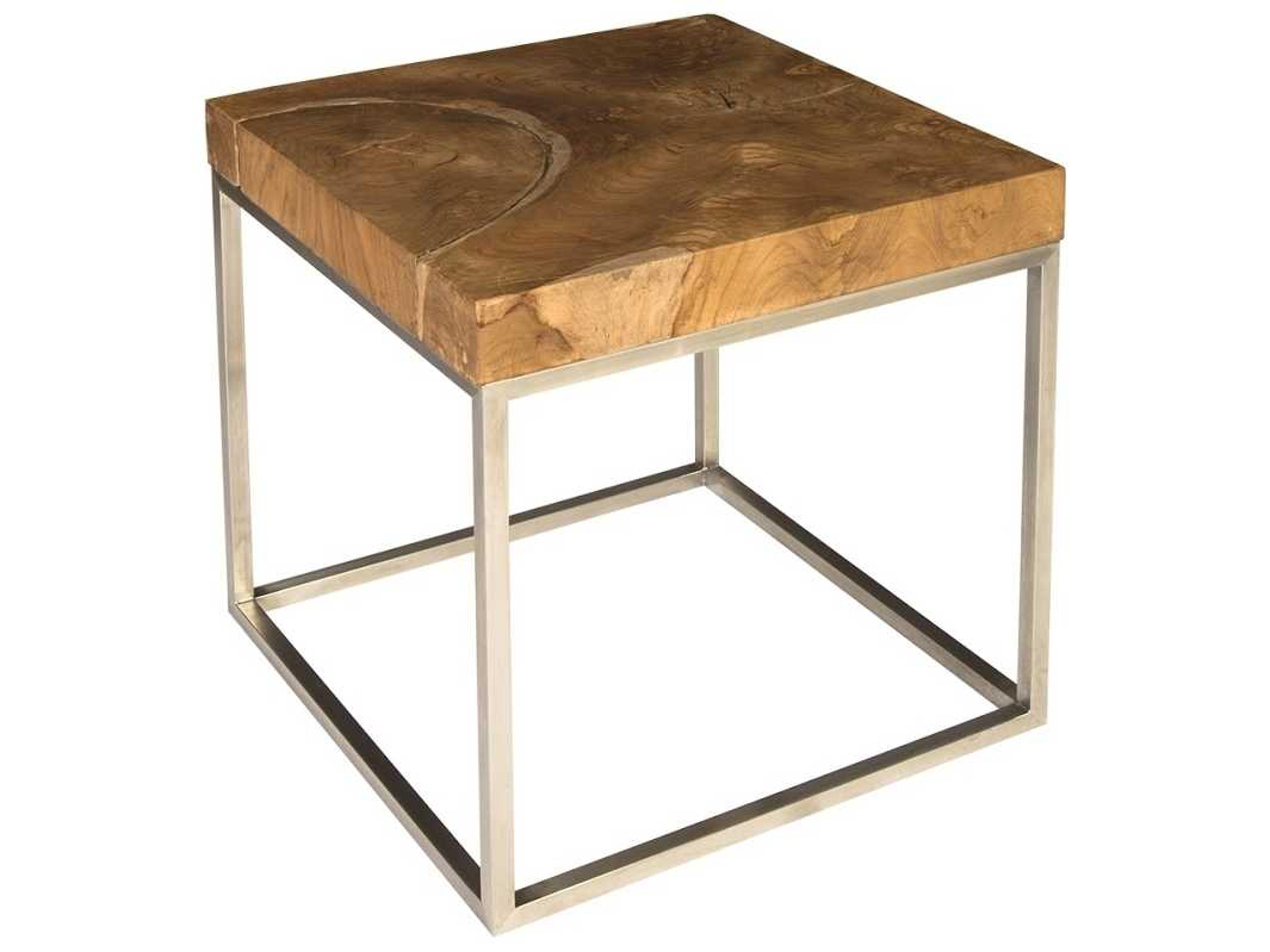 Phillips Collection Square Wood Natural Brown End Table