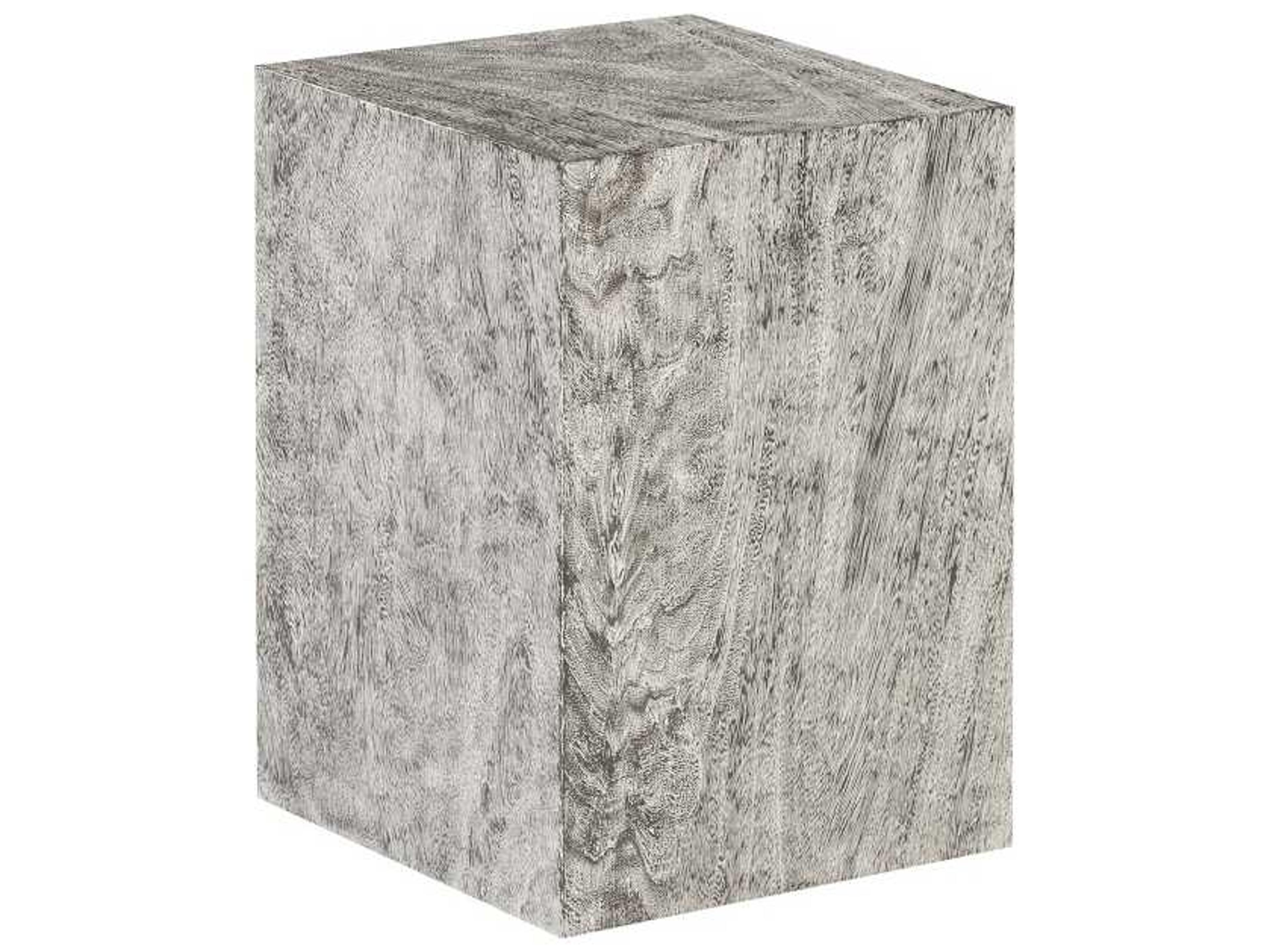 Phillips Collection Square Wood Grey End Table