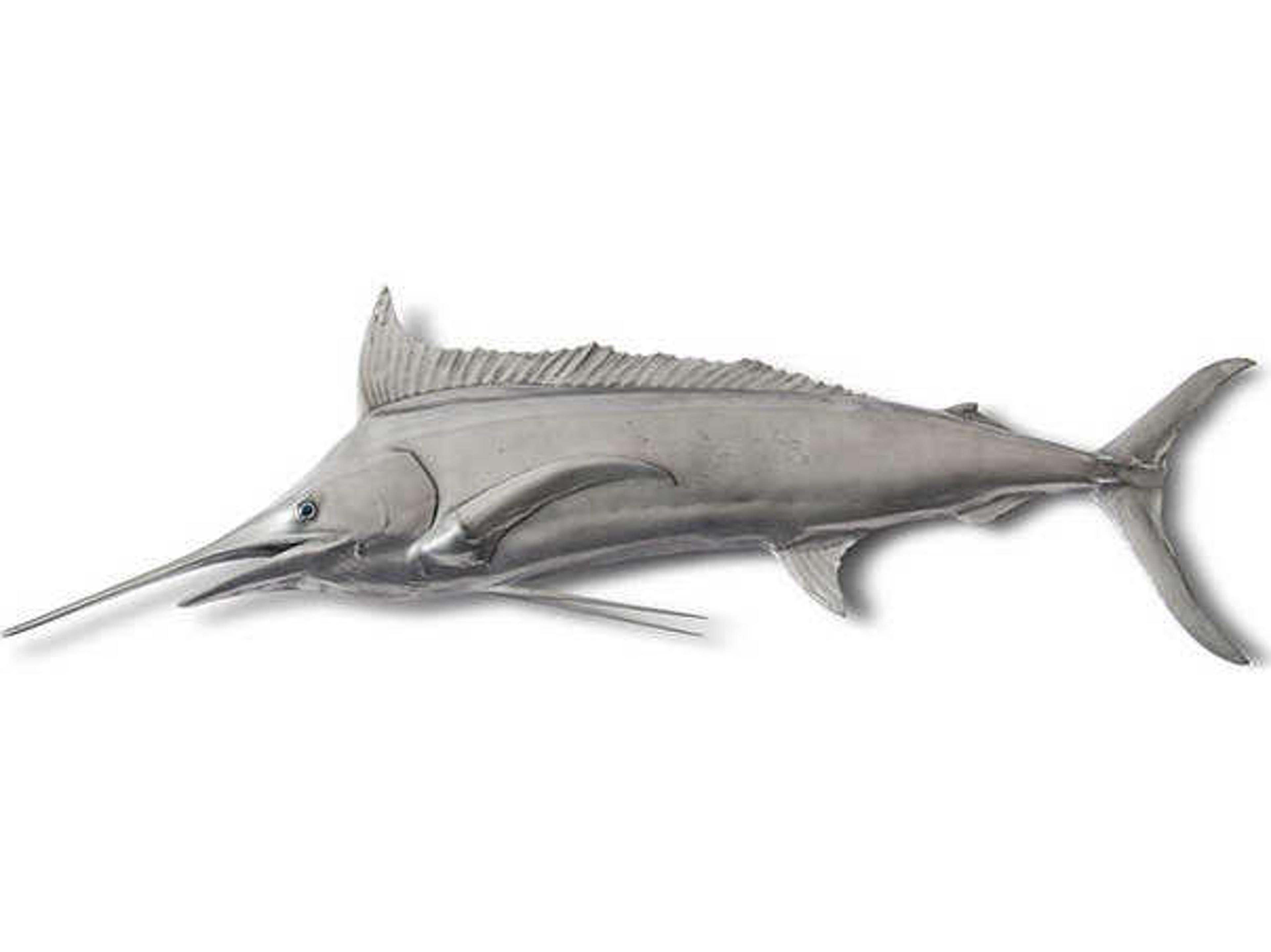 Phillips Collection Aluminum Blue Marlin Fish 3D Wall Art