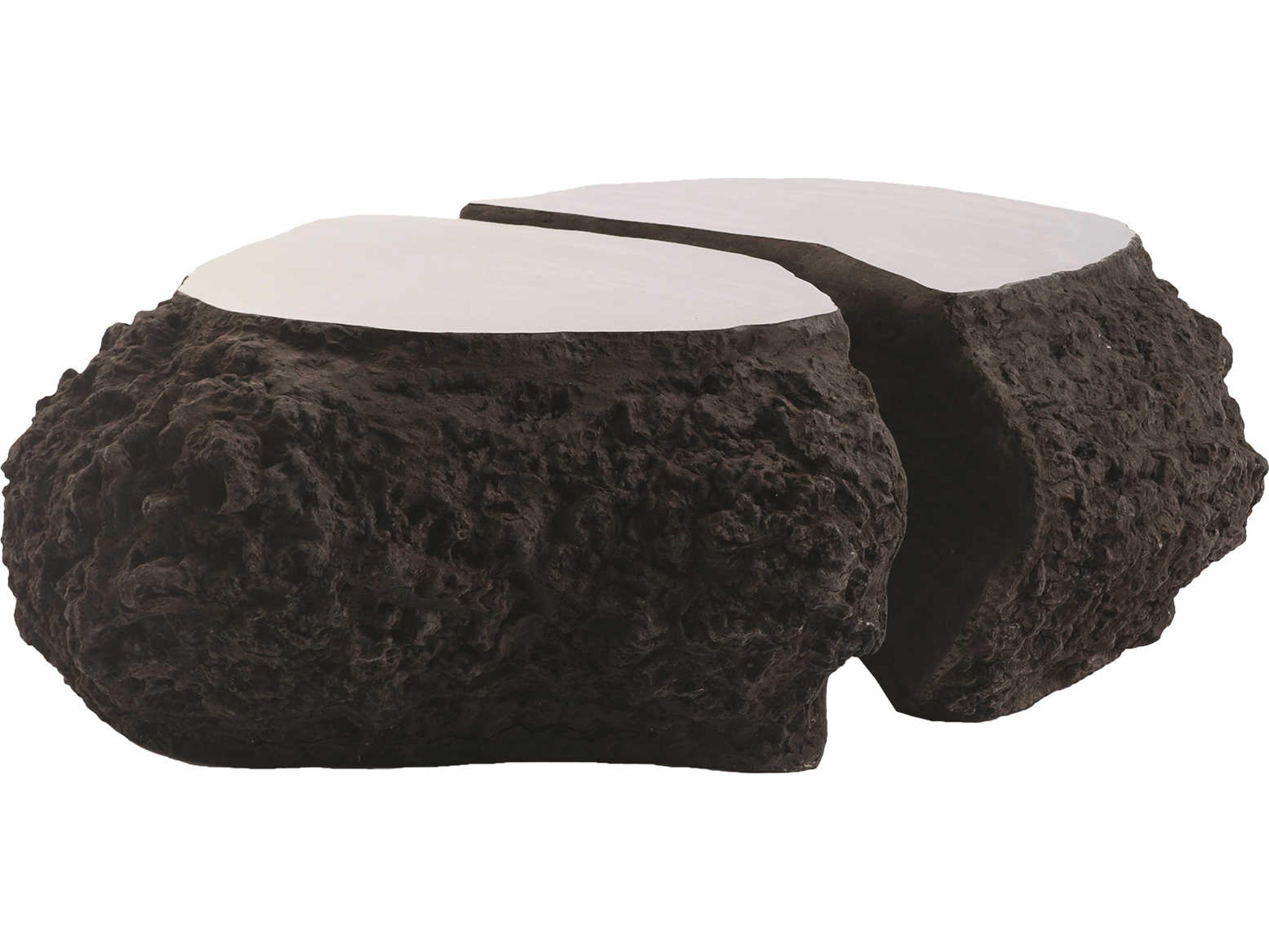 Phillips Collection Lava Rectangular Metal Grey Coffee Table
