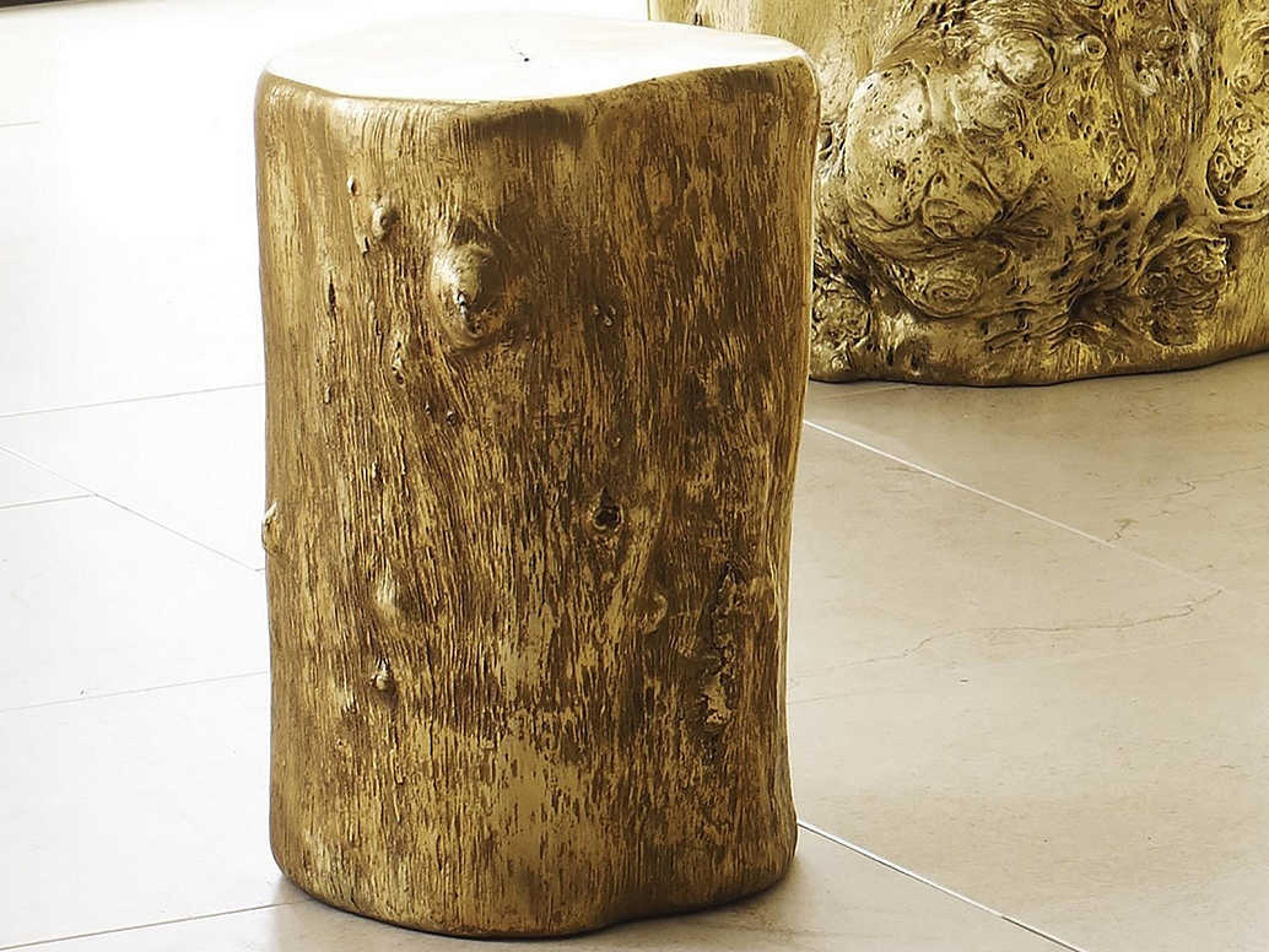 Phillips Collection Log Gold Leaf Accent Stool