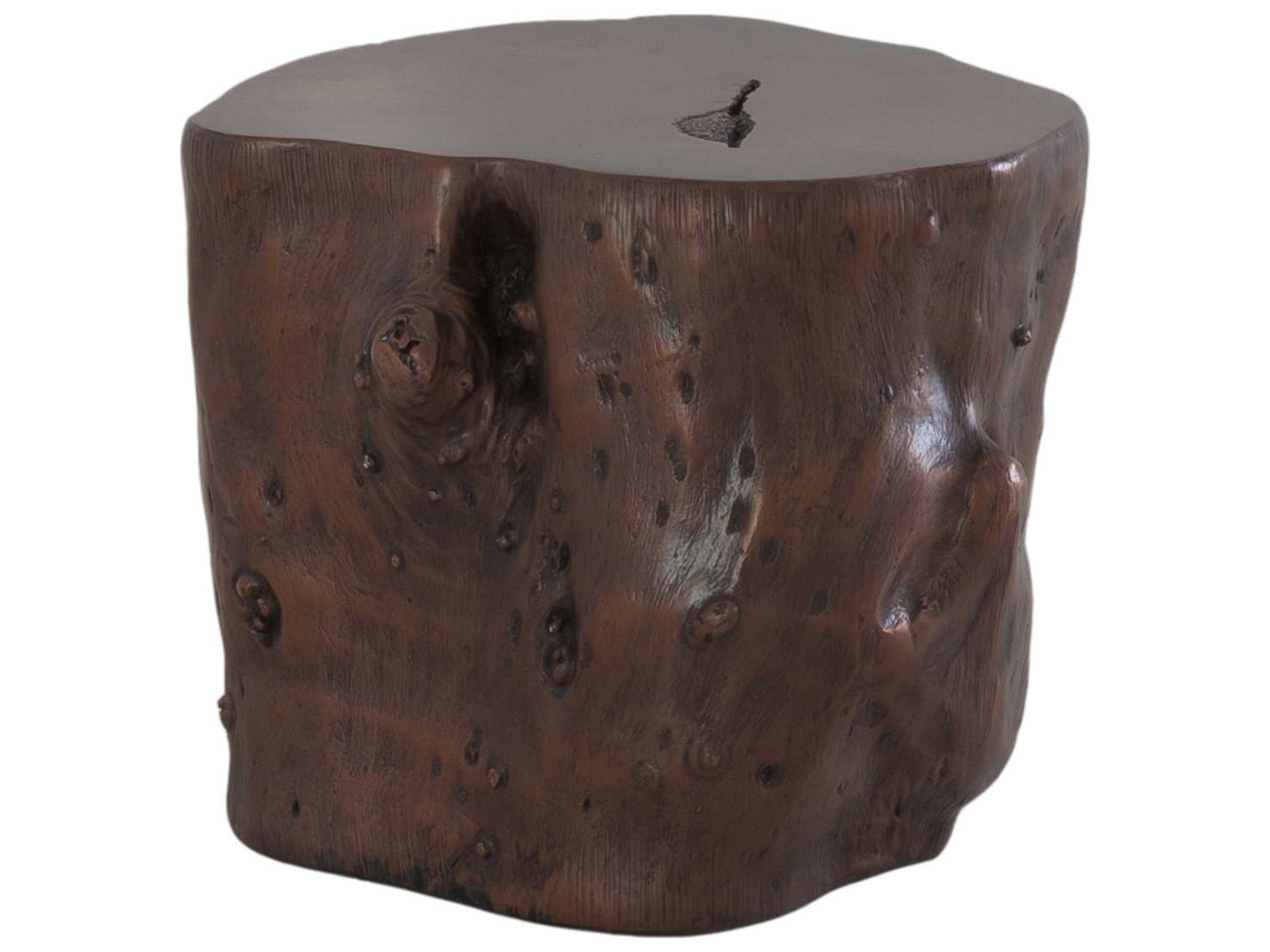 Phillips Collection Log Bronze Accent Stool