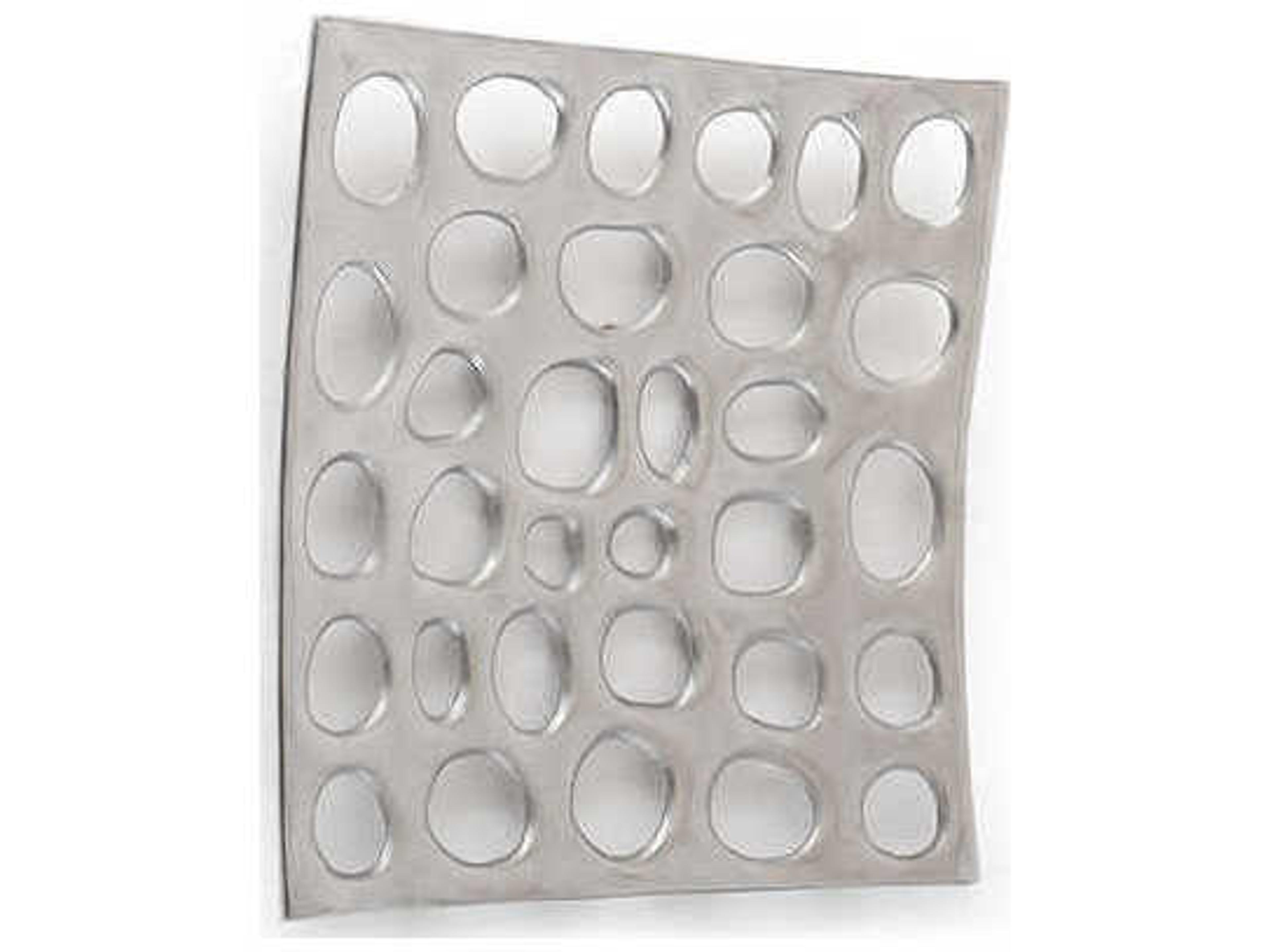 Phillips Collection Polka Dot Silver 14" Metal Wall Art