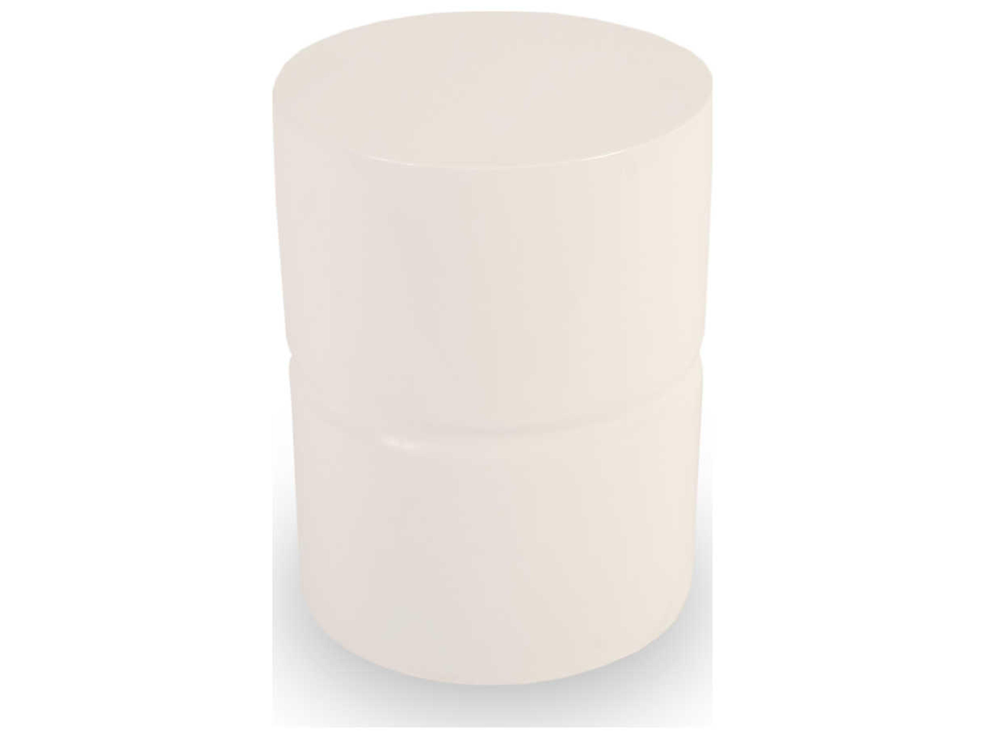 Phillips Collection Outdoor Gel Coat White Accent Stool
