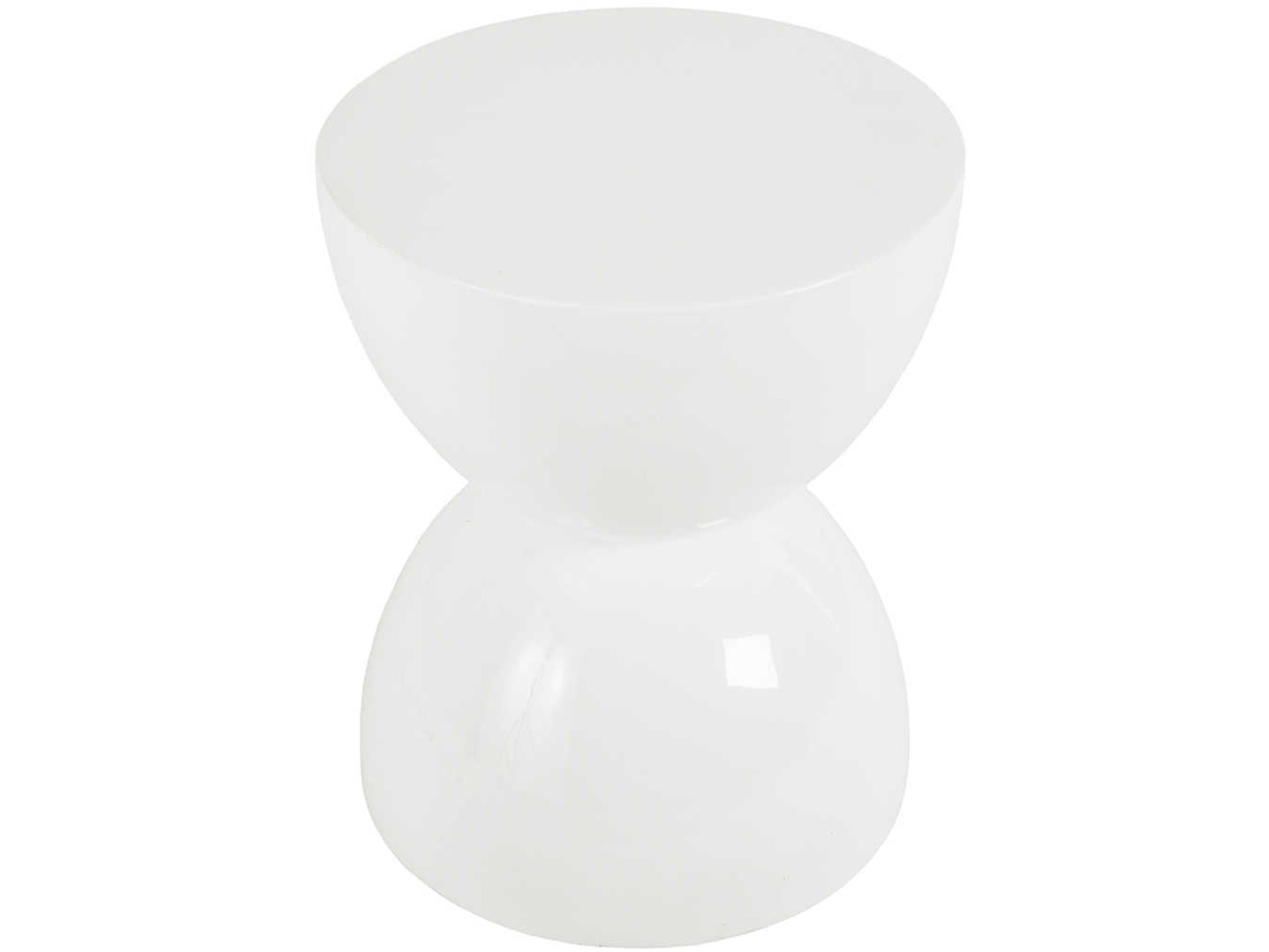 Phillips Collection Outdoor Gel Coat White Accent Stool