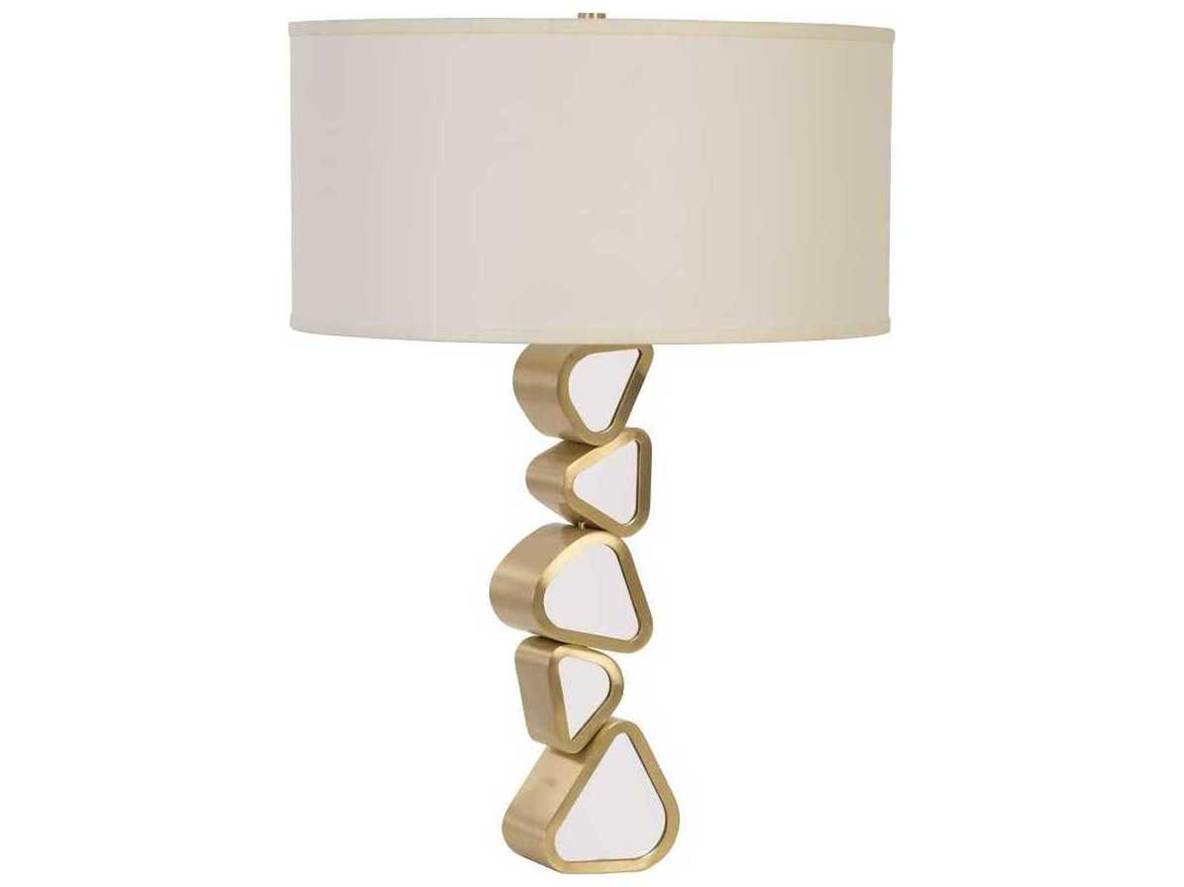 Phillips Collection Pebble Gold White Buffet Lamp
