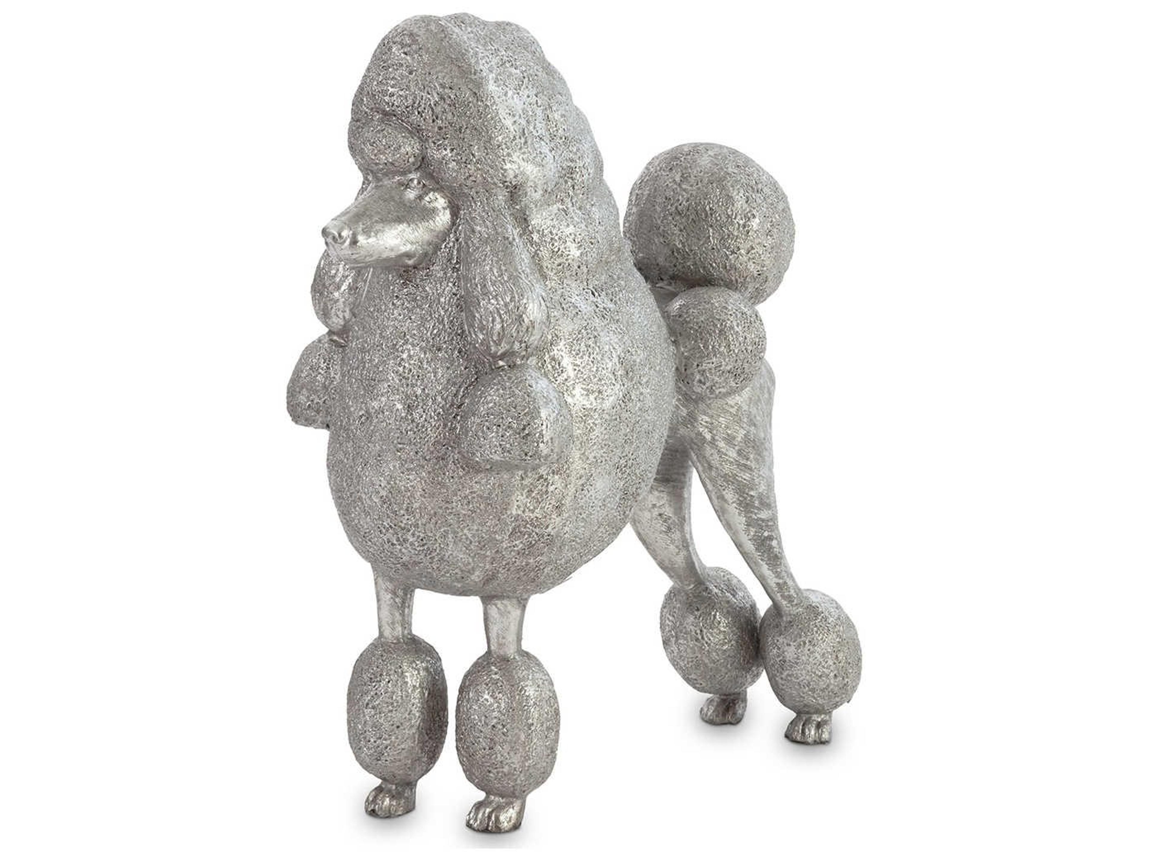 Phillips Collection Silver Leaf Poodle Sculpture