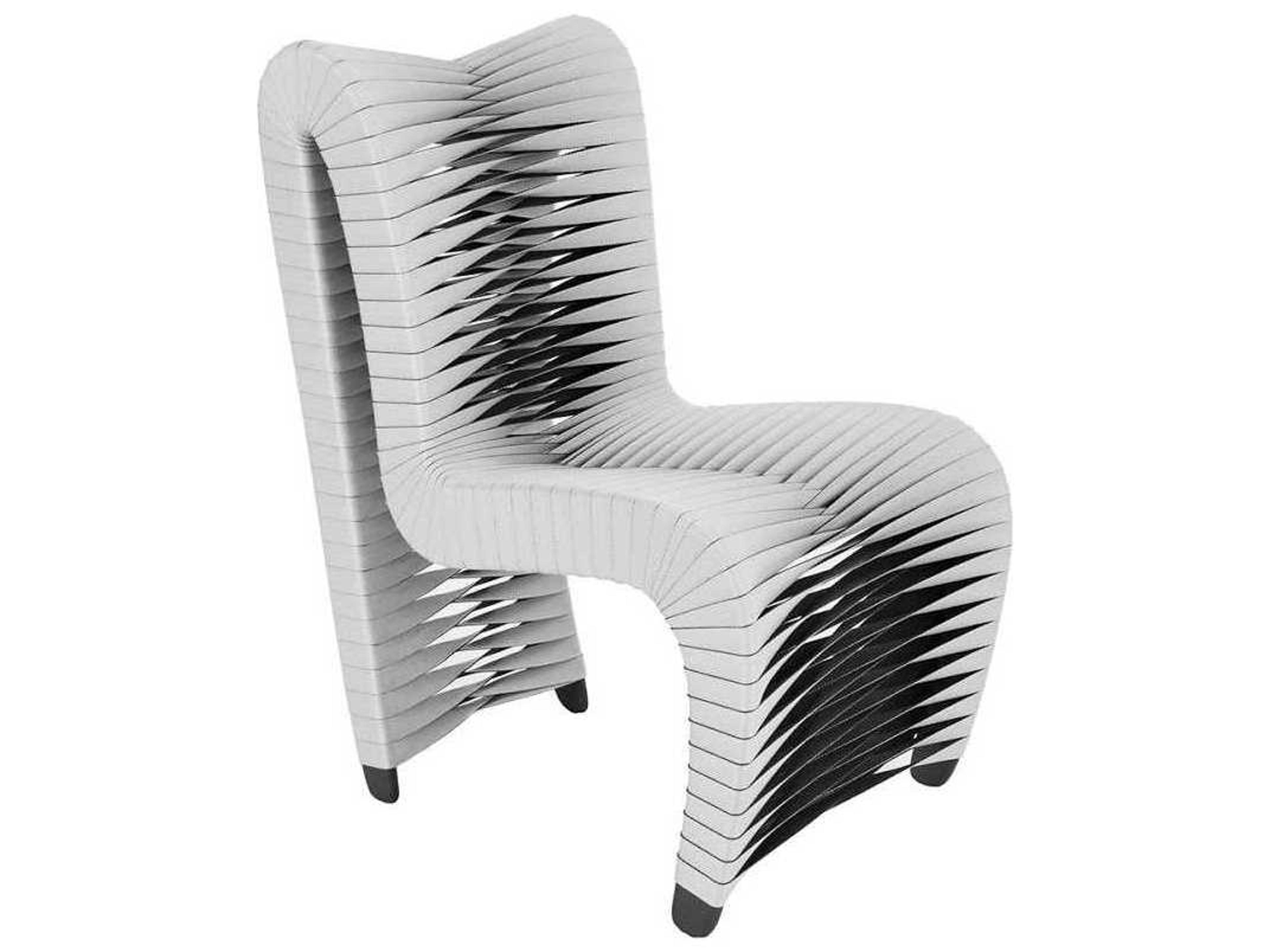 Phillips Collection Seat Belt Black Upholstered Side Dining Chair