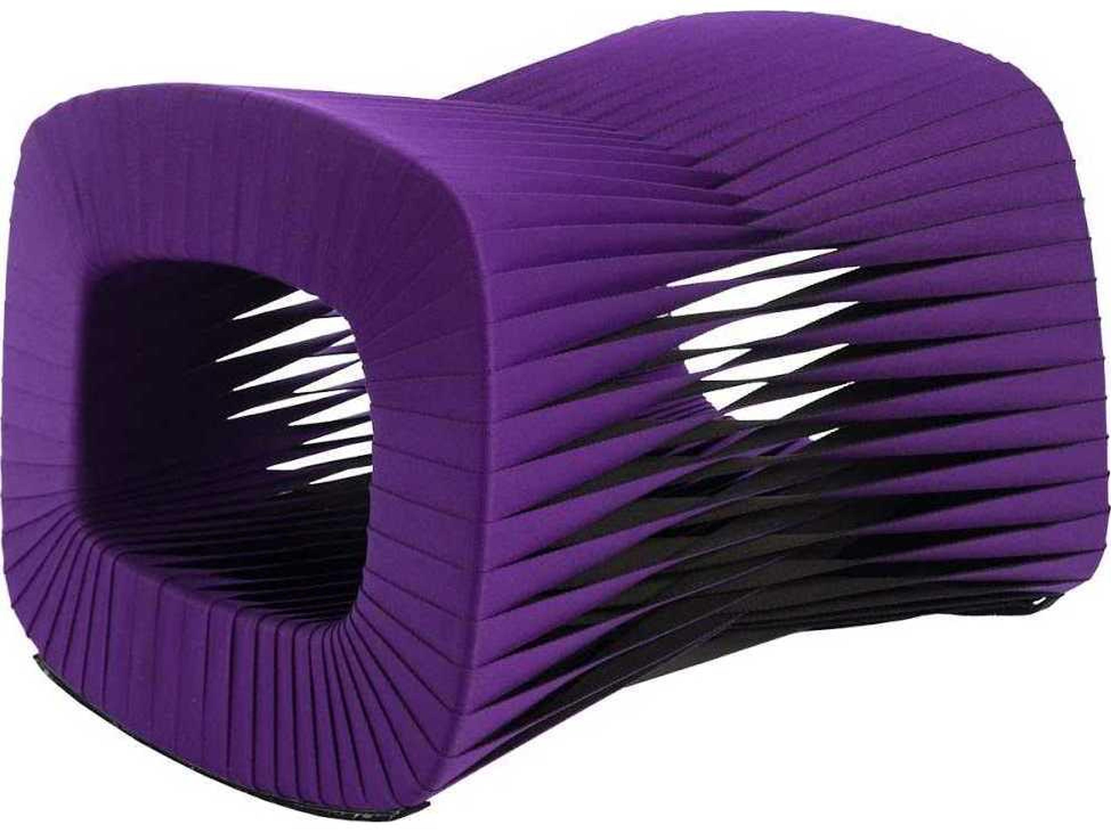 Phillips Collection Seat Belt Purple Upholstered Ottoman