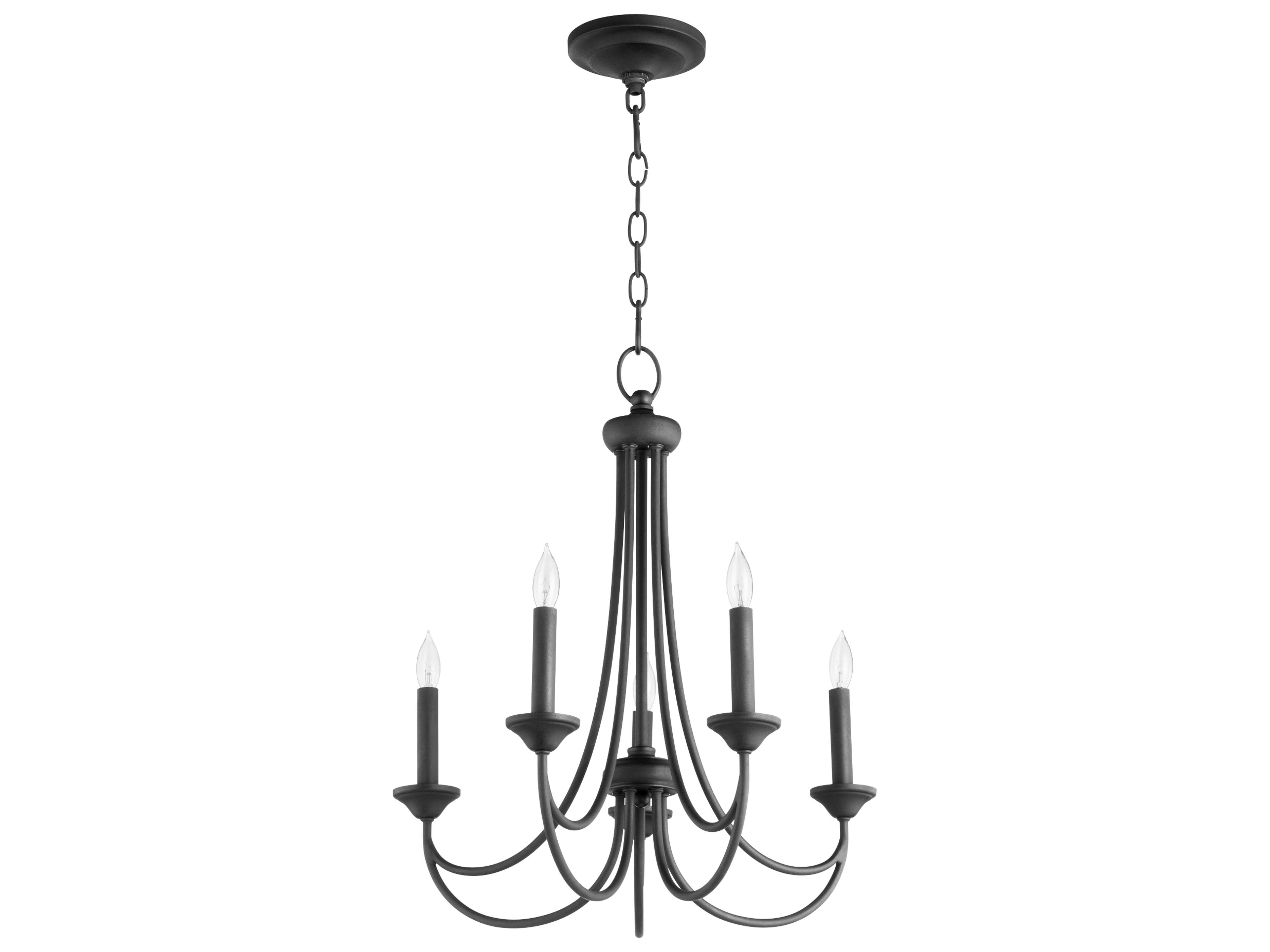 Quorum Brooks 5-Light Noir Black Candelabra Chandelier
