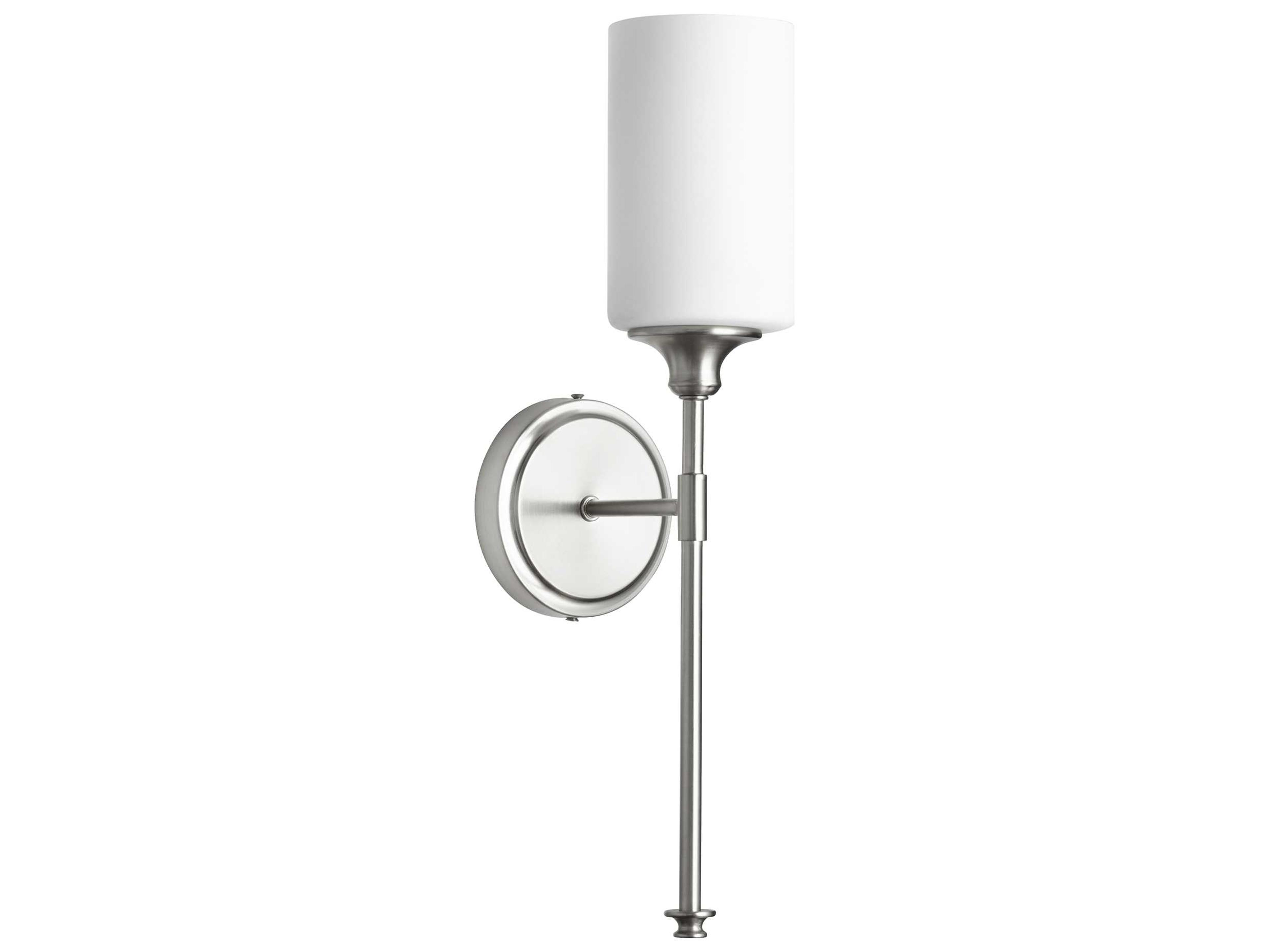 Quorum Celeste 1-Light Satin Nickel Glass Wall Sconce