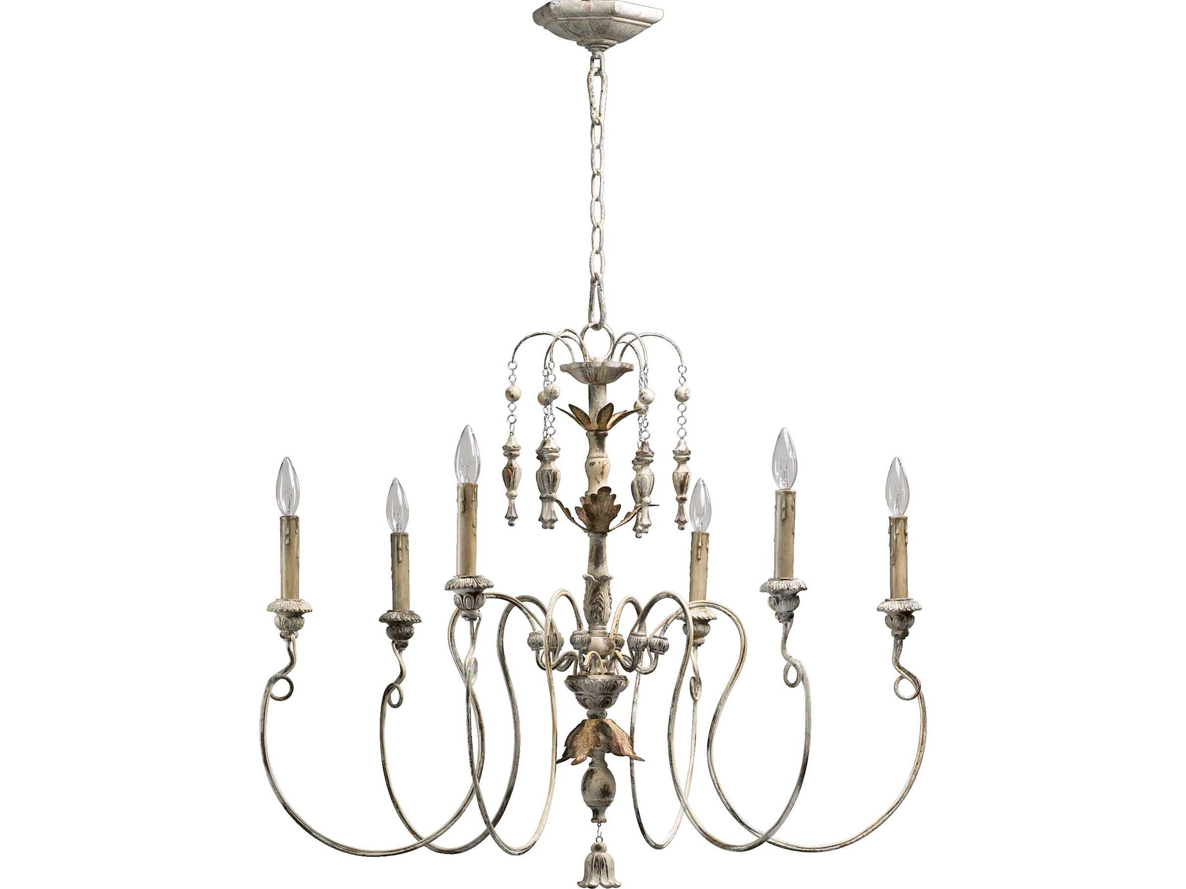 Quorum Salento 6-Light Persian White Candelabra Chandelier